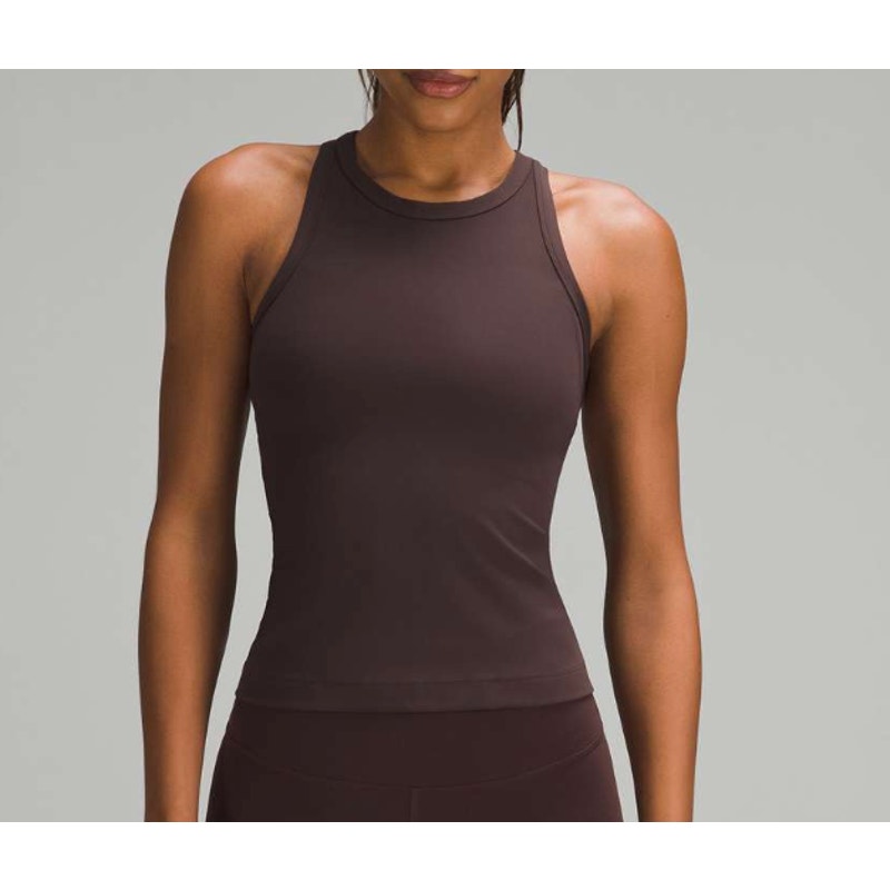 Lululemon Align Waist-Length Racerback Tank Top Espresso Brown 6