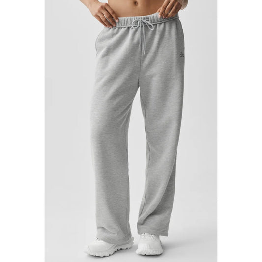 Alo Accolade Straight Leg Sweatpants Athletic Heather Gray Medium