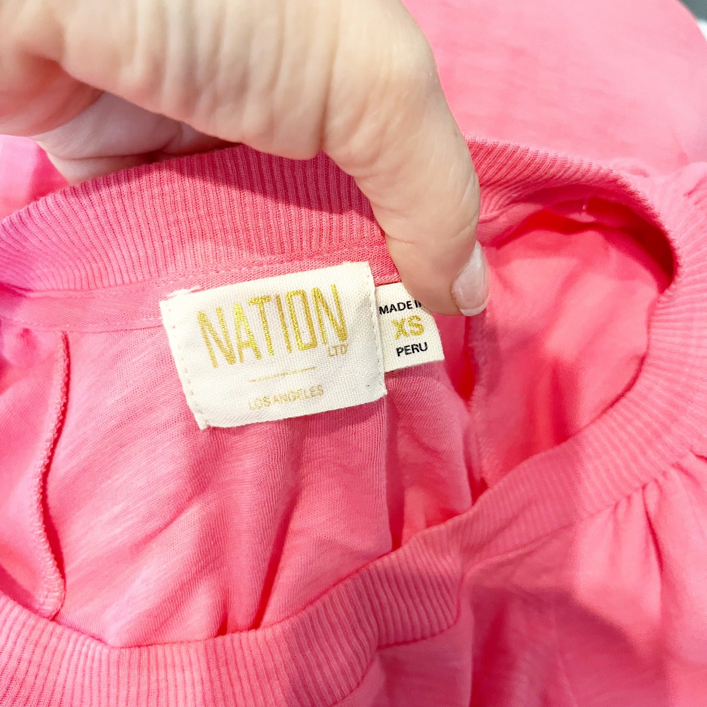 Nation LTD Lorna Ruffle Tank Top Cotton Pink XS