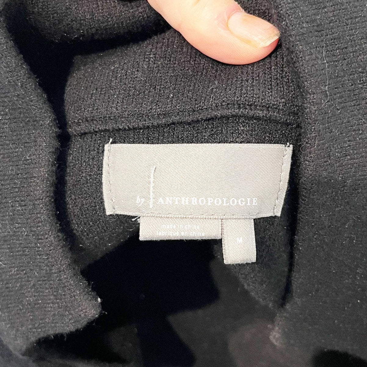 Anthropologie Blaise Soft Bell Sleeve Cardigan Jacket Black Medium