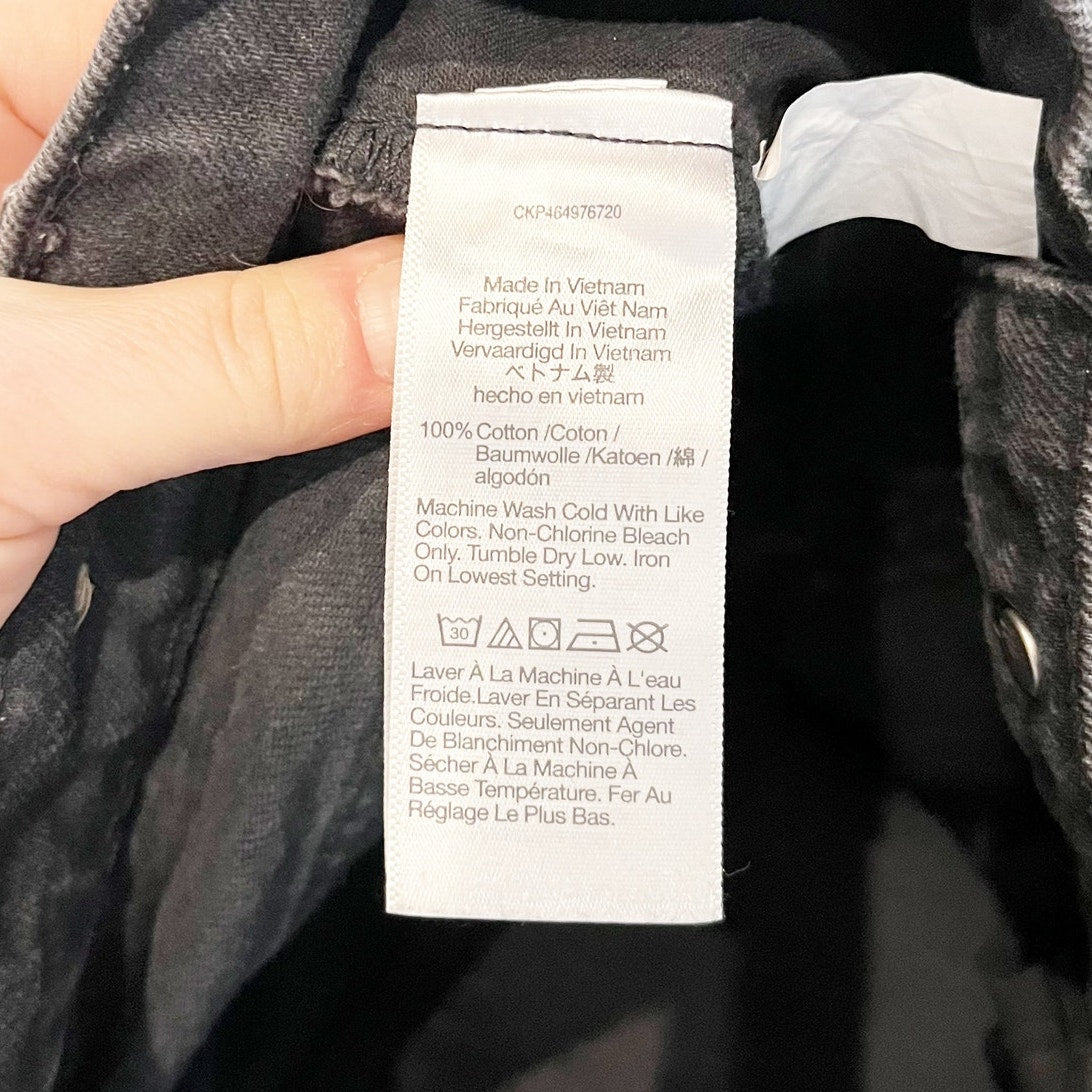 Madewell High Rise Baggy Flare Jeans in Lunar Wash Black 25