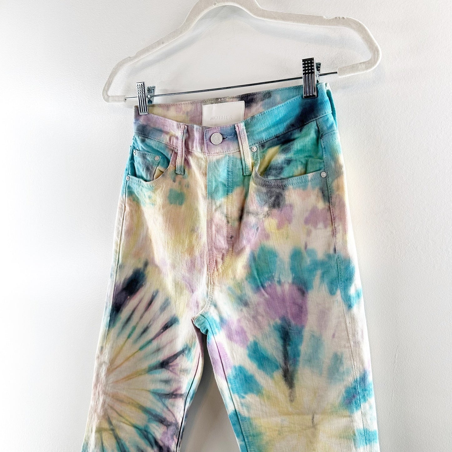 Mother The Tripper Cropped Boot Tie Dye Jeans Swirling Secrets 25