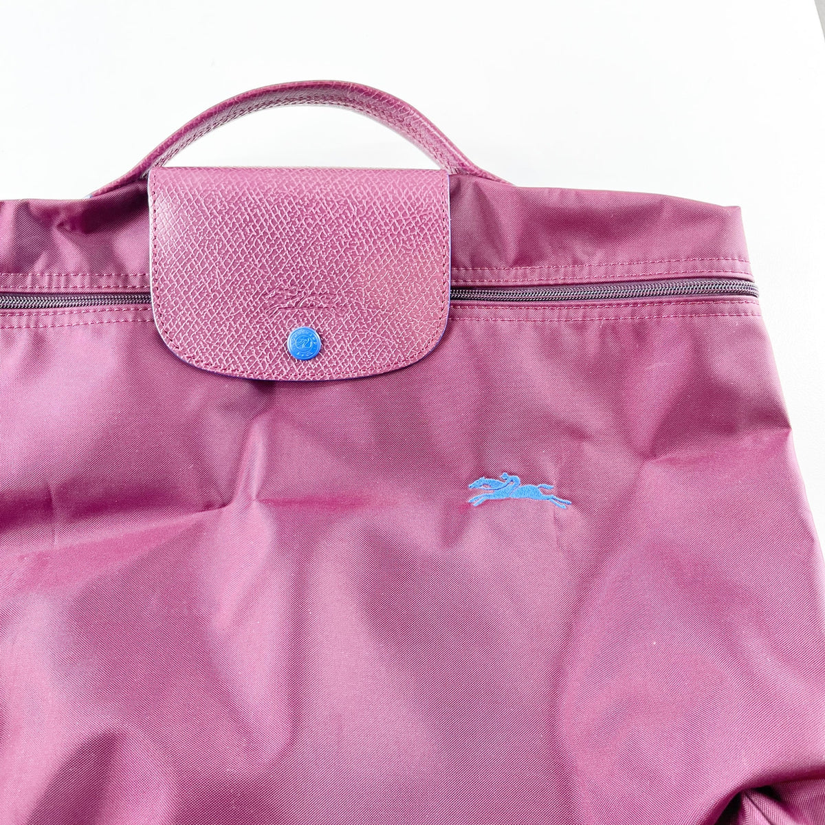 Longchamp Le Pliage Document Briefcase Bag Plum Purple