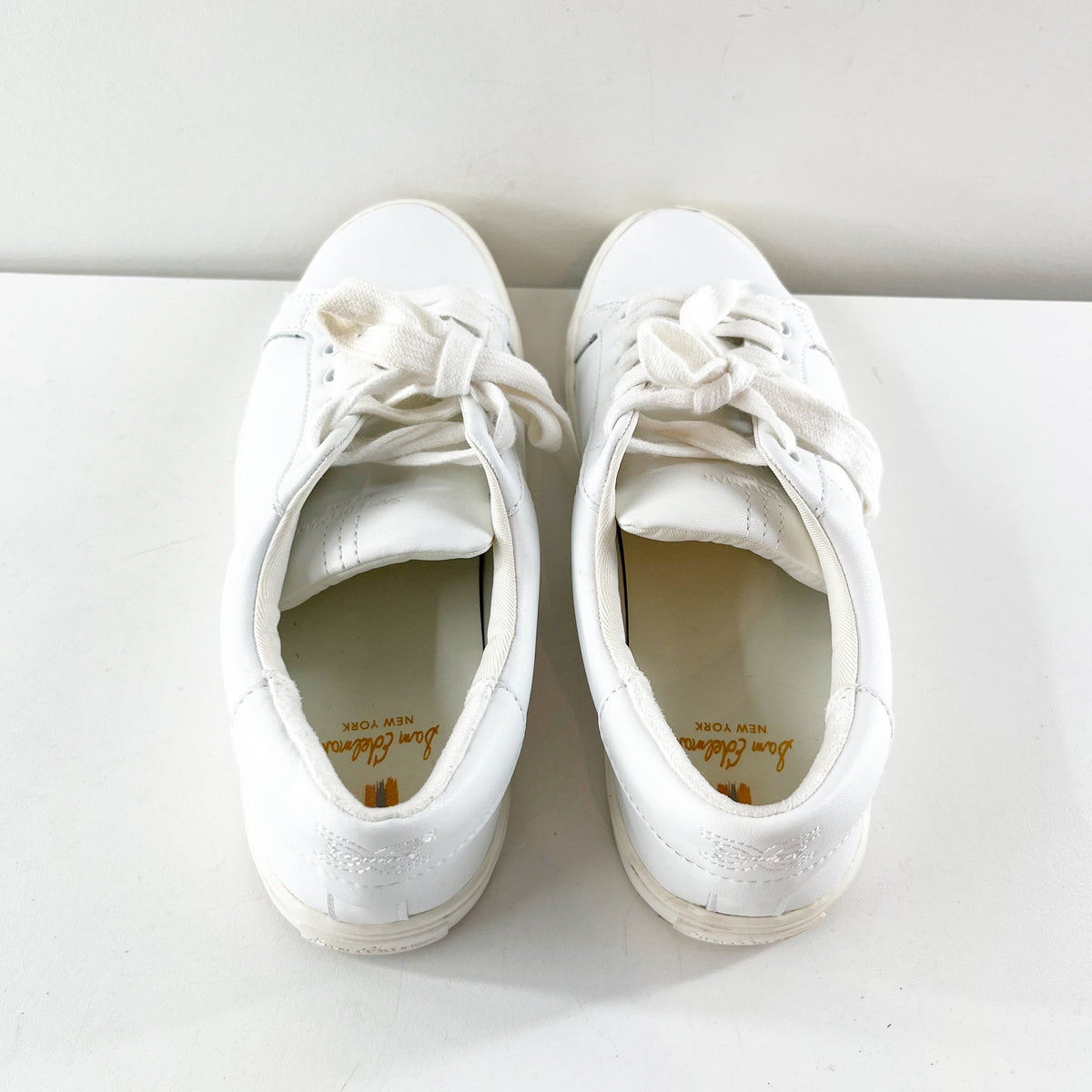Sam Edelman Ethyl Leather Low-Top Comfort Sneakers White 7