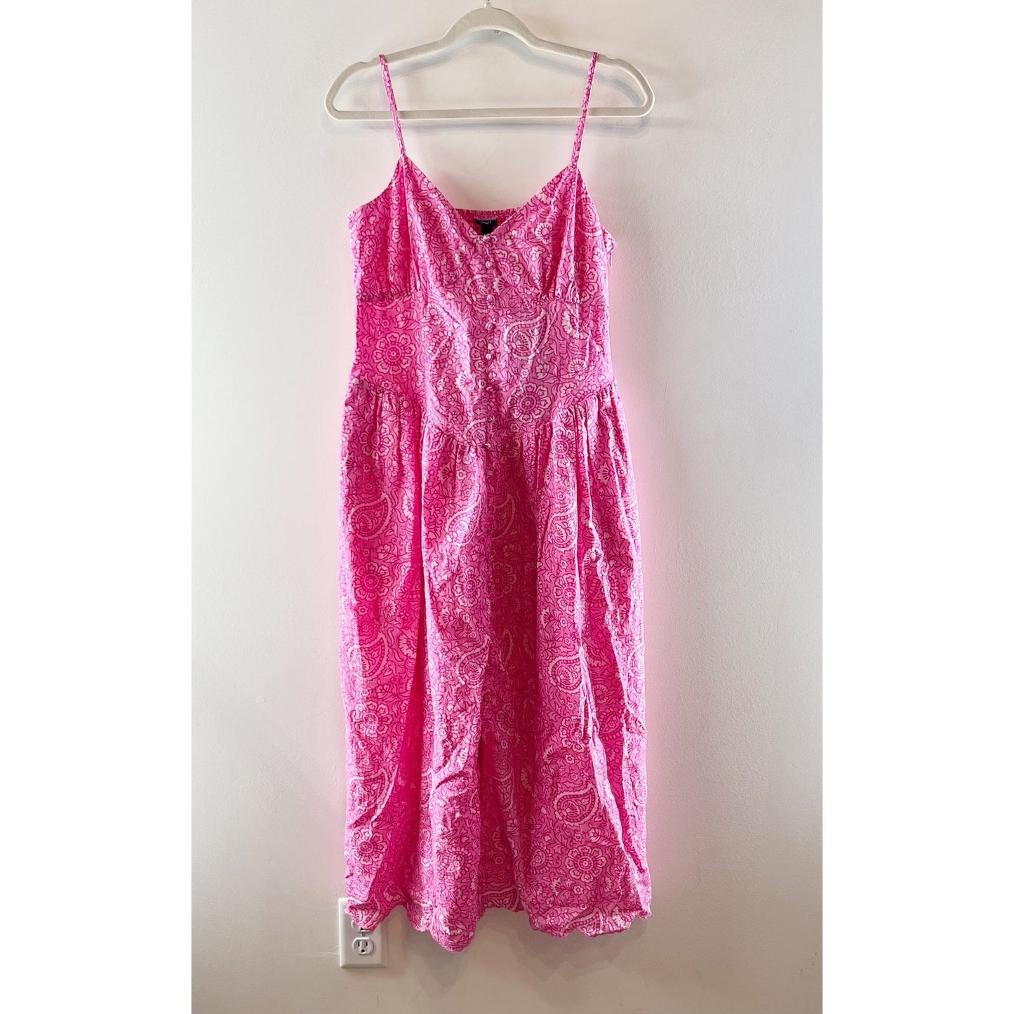 Roller Rabbit x Target Paisley Drop Waist Cotton Maxi Dress Pink Medium