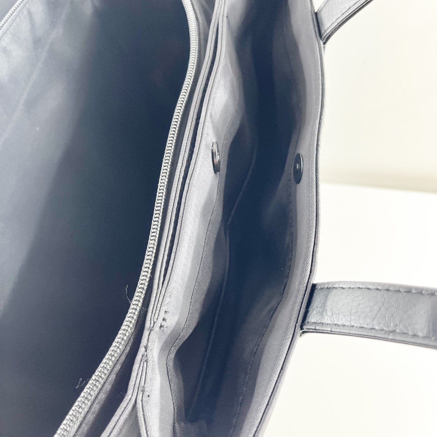 Beis The Commuter Tate Leather Nylon Bag Black