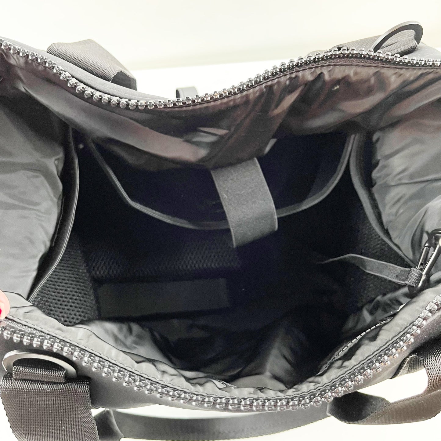 Dagne Dover Landon Neoprene Duffel Travel Bag Black Onyx Medium