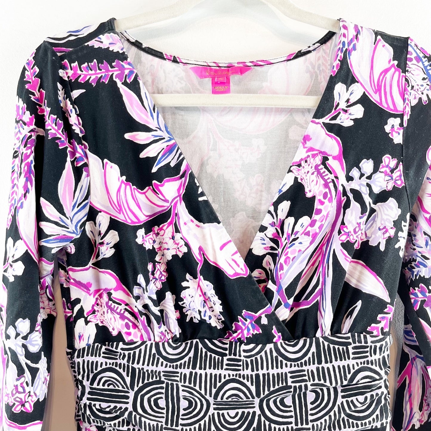 Lilly Pulitzer Fleuris Midi Dress Onyx Wild Within Floral Medium