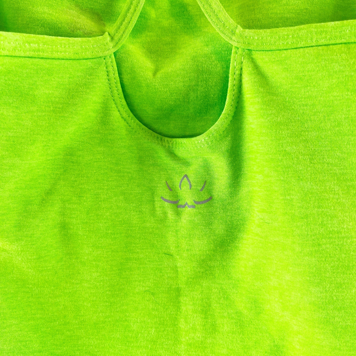 Beyond Yoga Spacedye Slim Cropped Tank Top Neon Lime Green Small