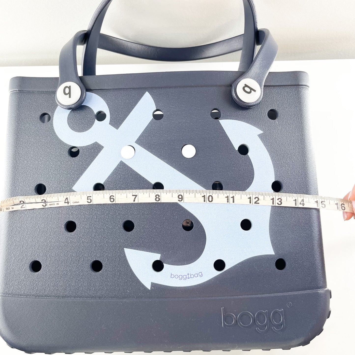 Bogg Bags Anchors Away Navy Blue Large Beach Tote Bag Waterproof