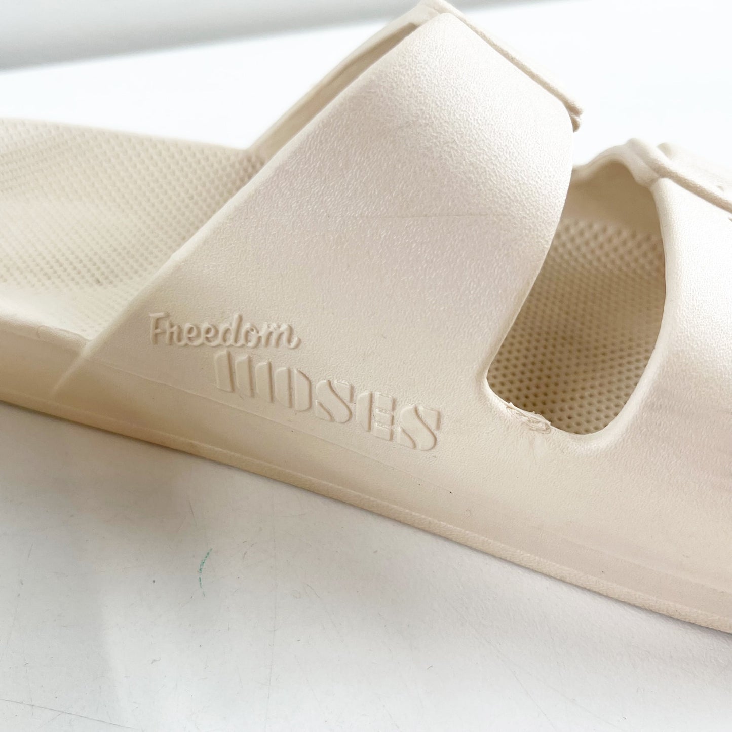 Moses Double Buckle Slide Sandals Stone Cream 38 / 39