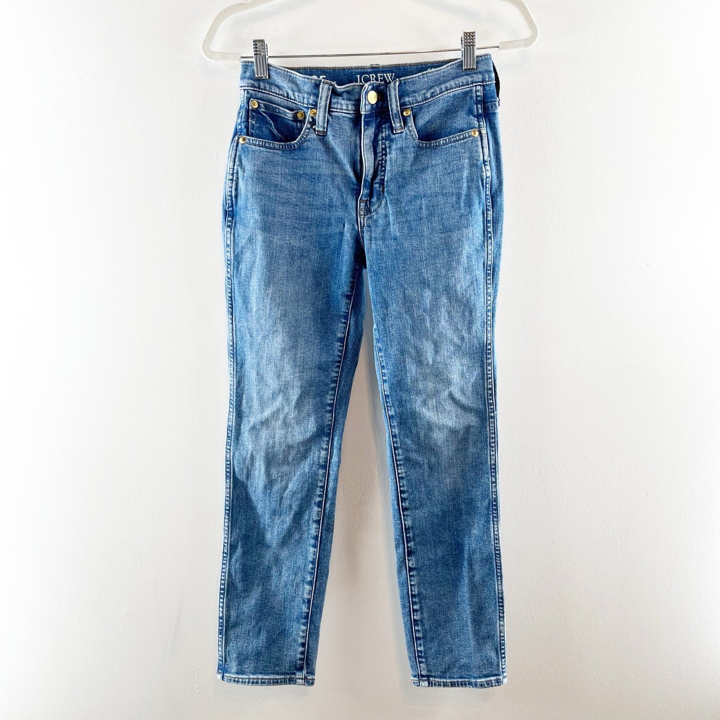 J. Crew 9" Vintage Slim Straight Jeans In Lakeshore Wash Blue 25