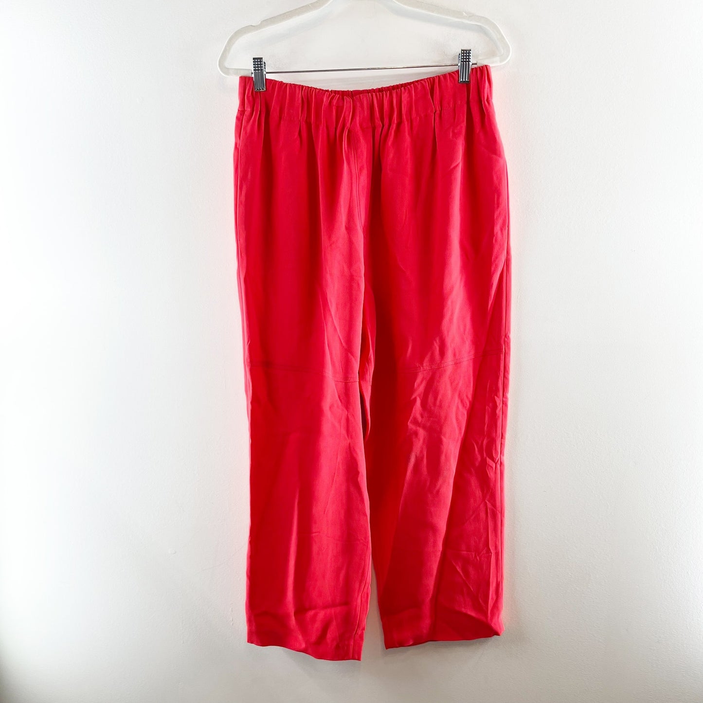 Missoni High Rise Elastic Waist Pull On Viscose Wide Leg Pants Red 44 / 12