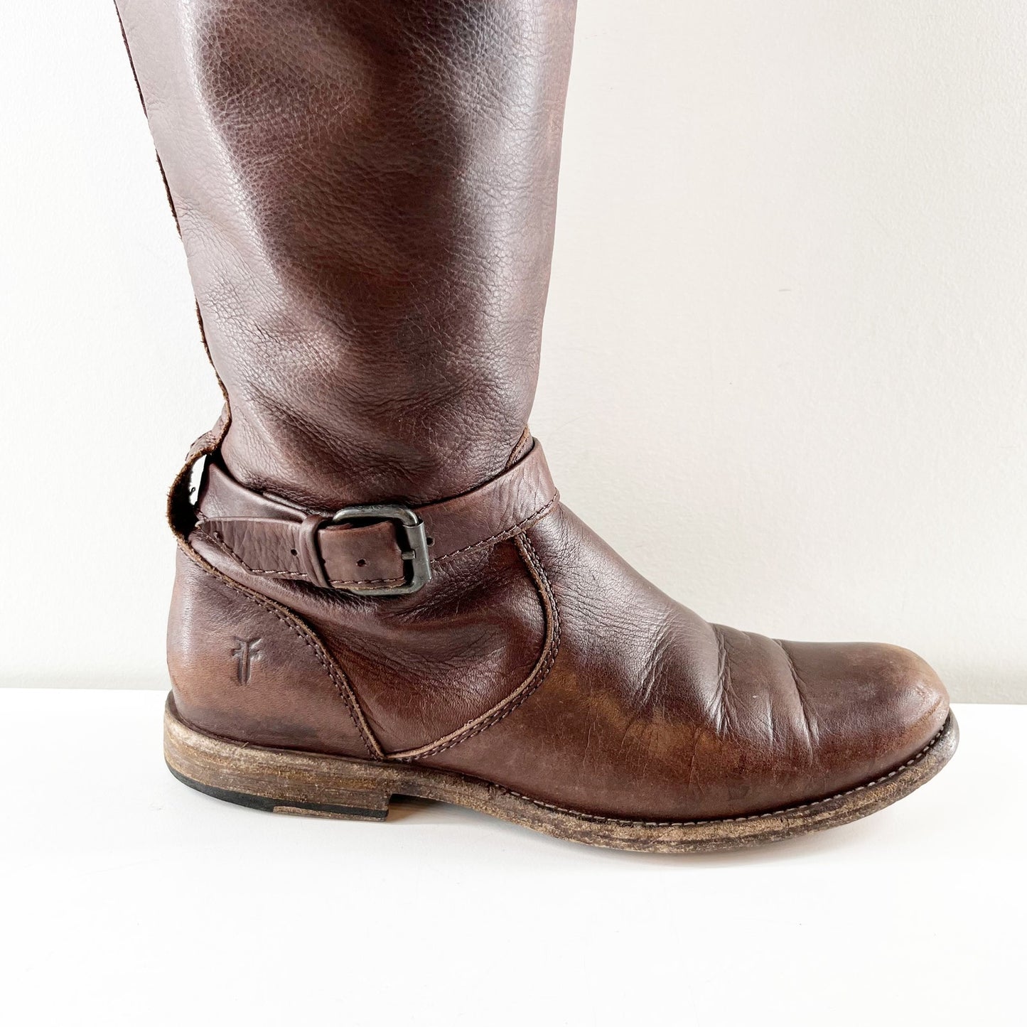Frye Knee High Leather Phillip Equestrian Riding Boots Dark Brown 9