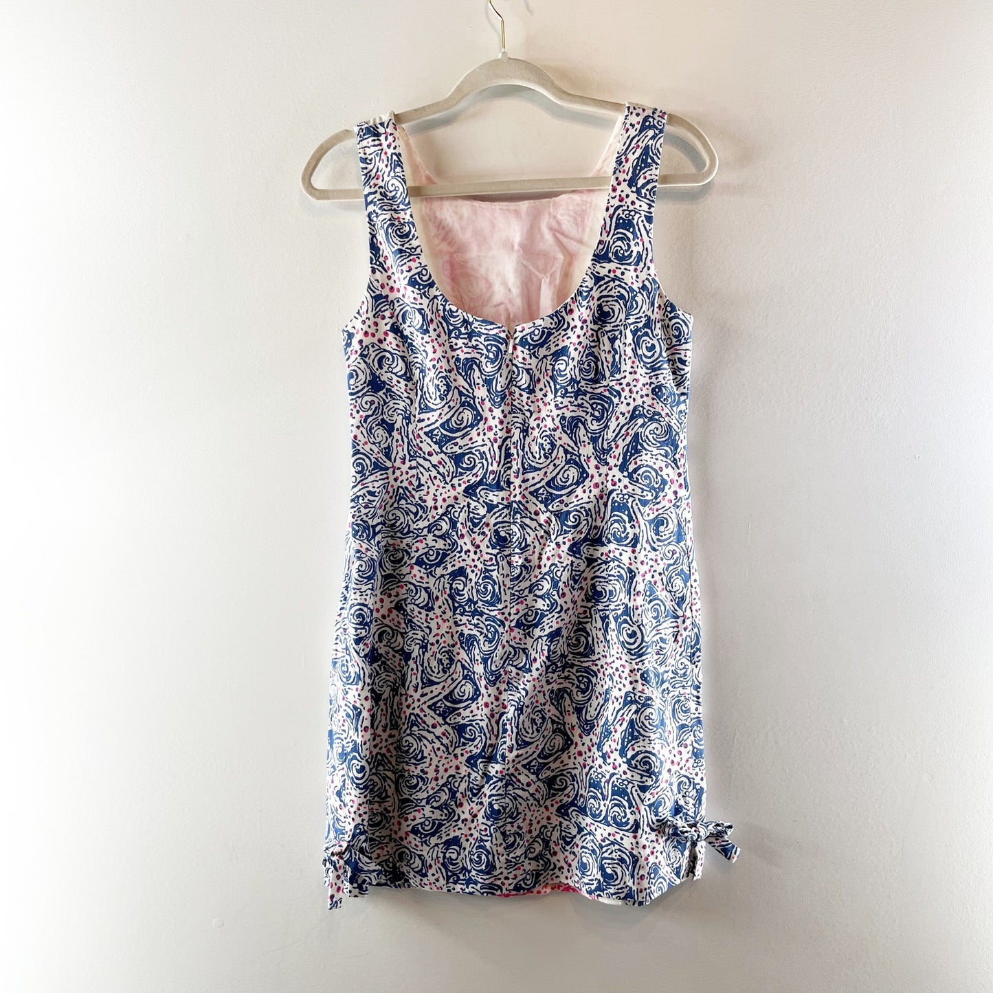 Lilly Pulitzer Delia Mini Shift Dress Blue Pink 6