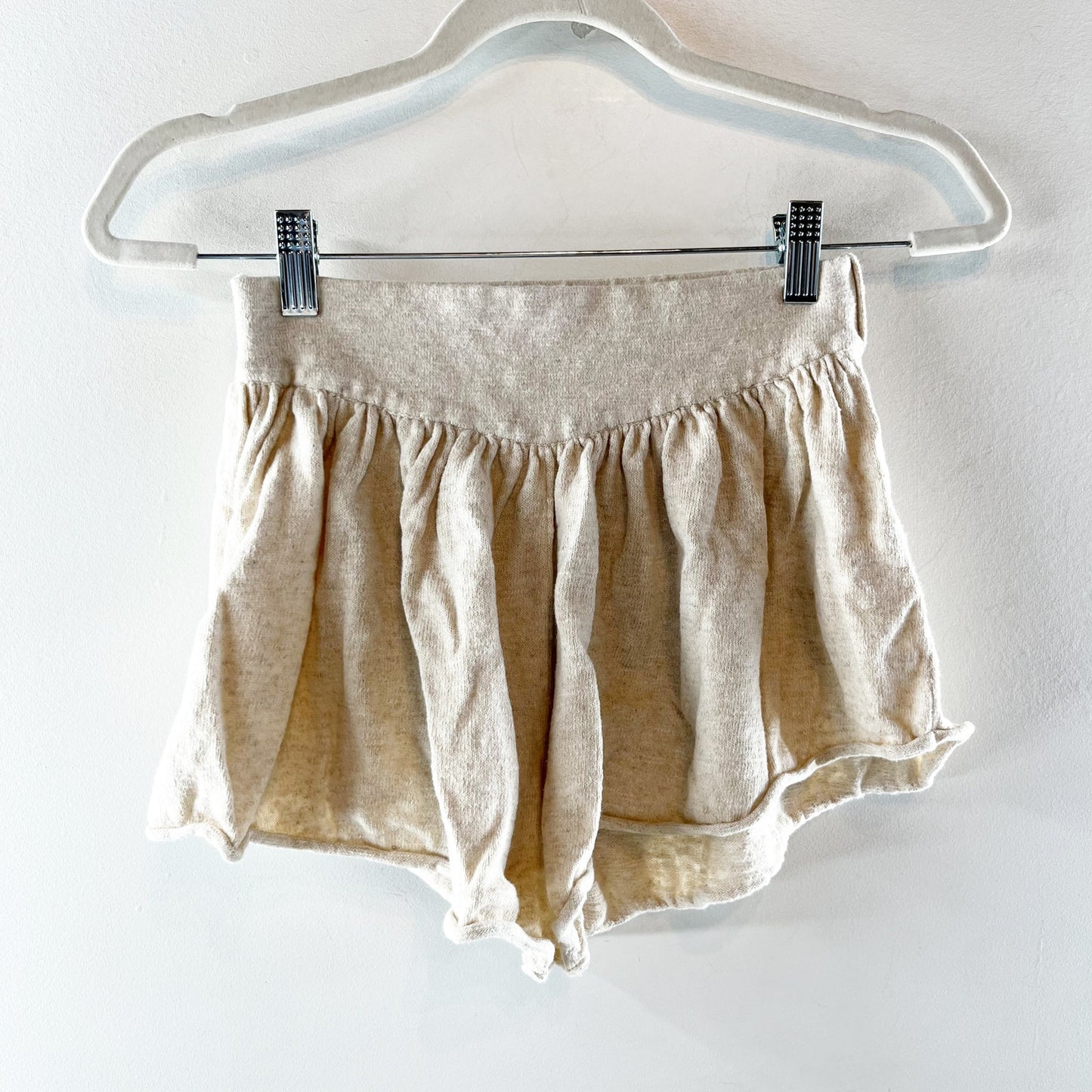 Free People Pull On Relaxed Causal Shorts Beige Tan XS