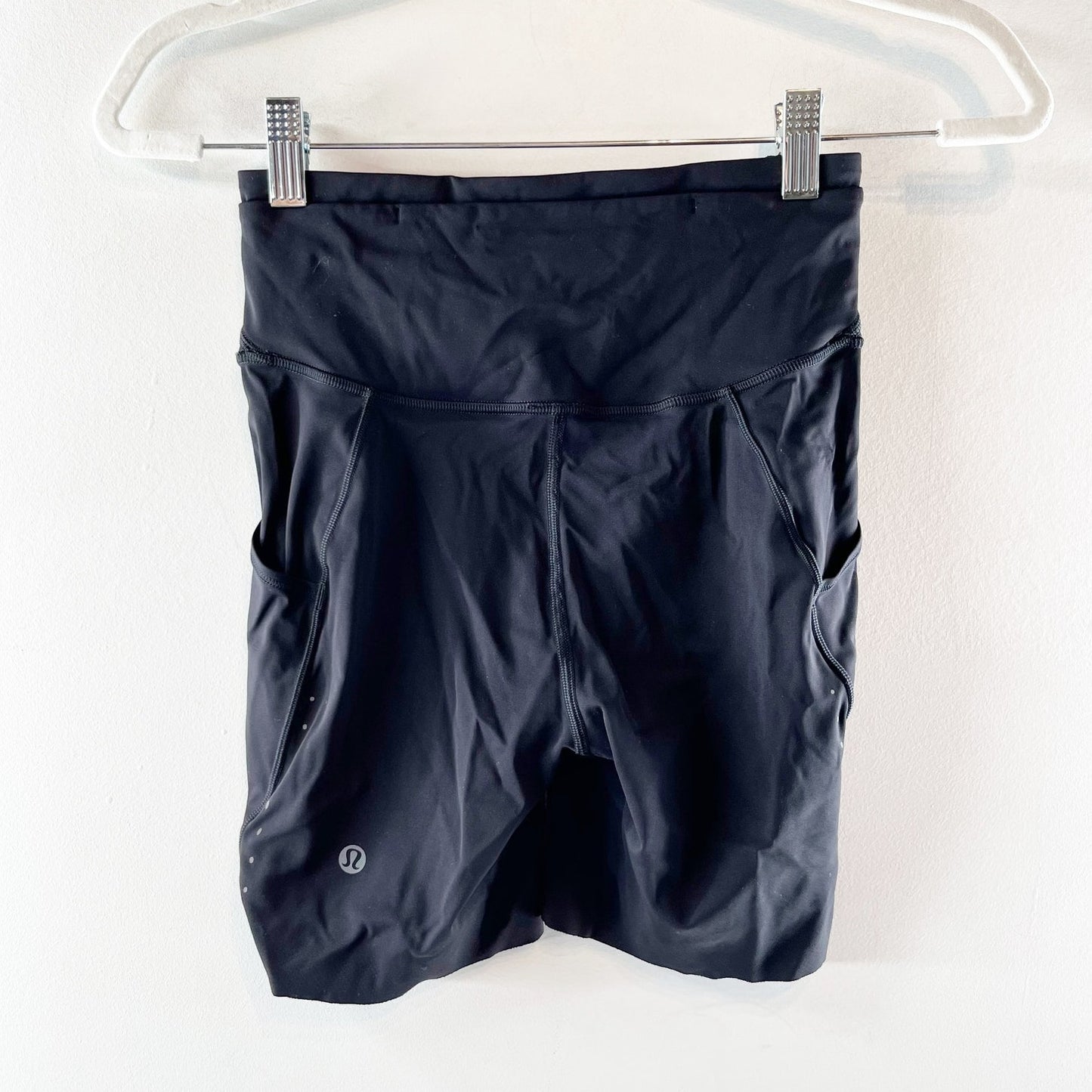 Lululemon Fast and Free High-Rise Bike Shorts 6" With Pockets Black 4