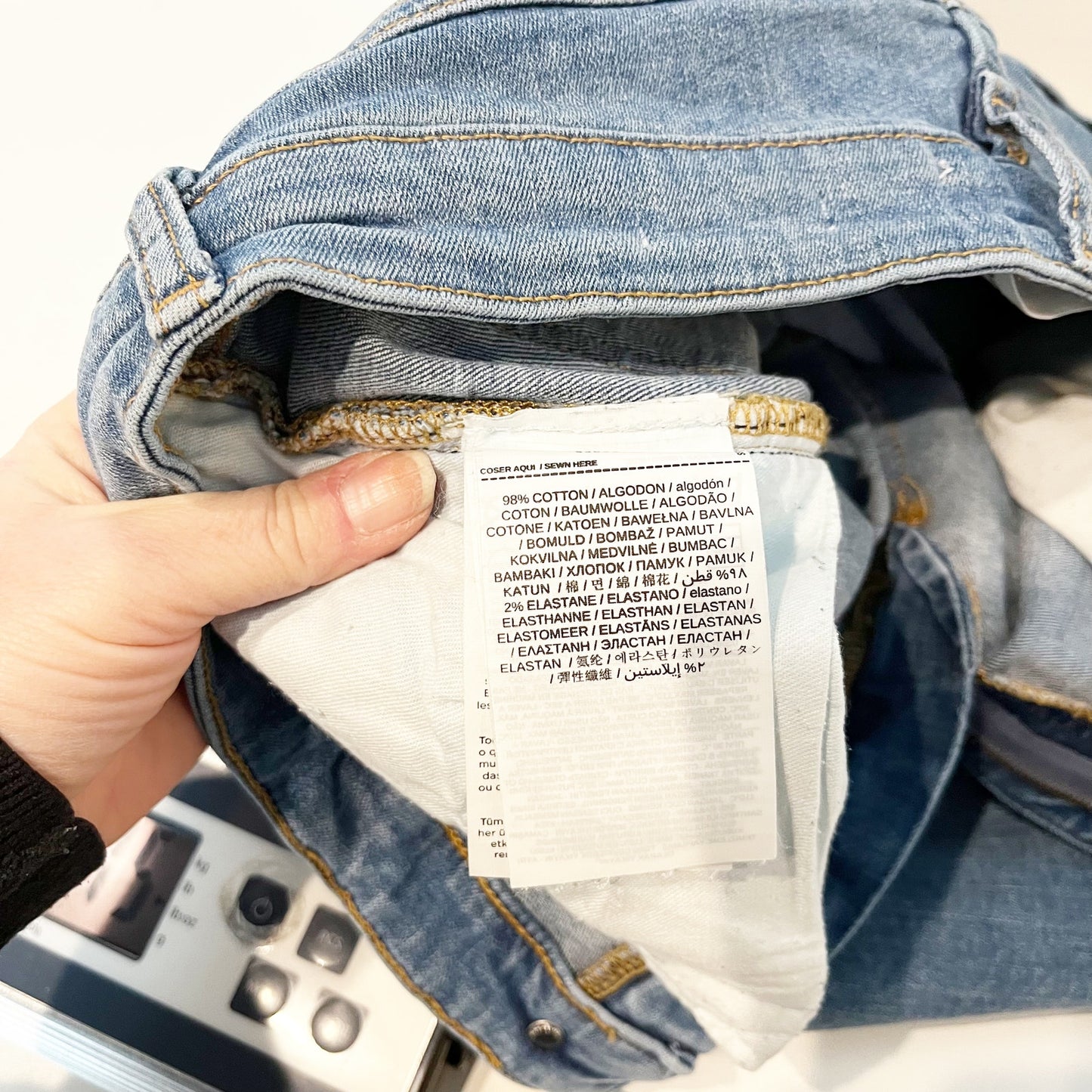 MNG Boot Crop Mid Rise Jeans Raw Hem Blue 6