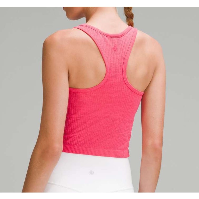 Lululemon Ebb to Street Cropped Racerback Tank Top Lip Gloss 6