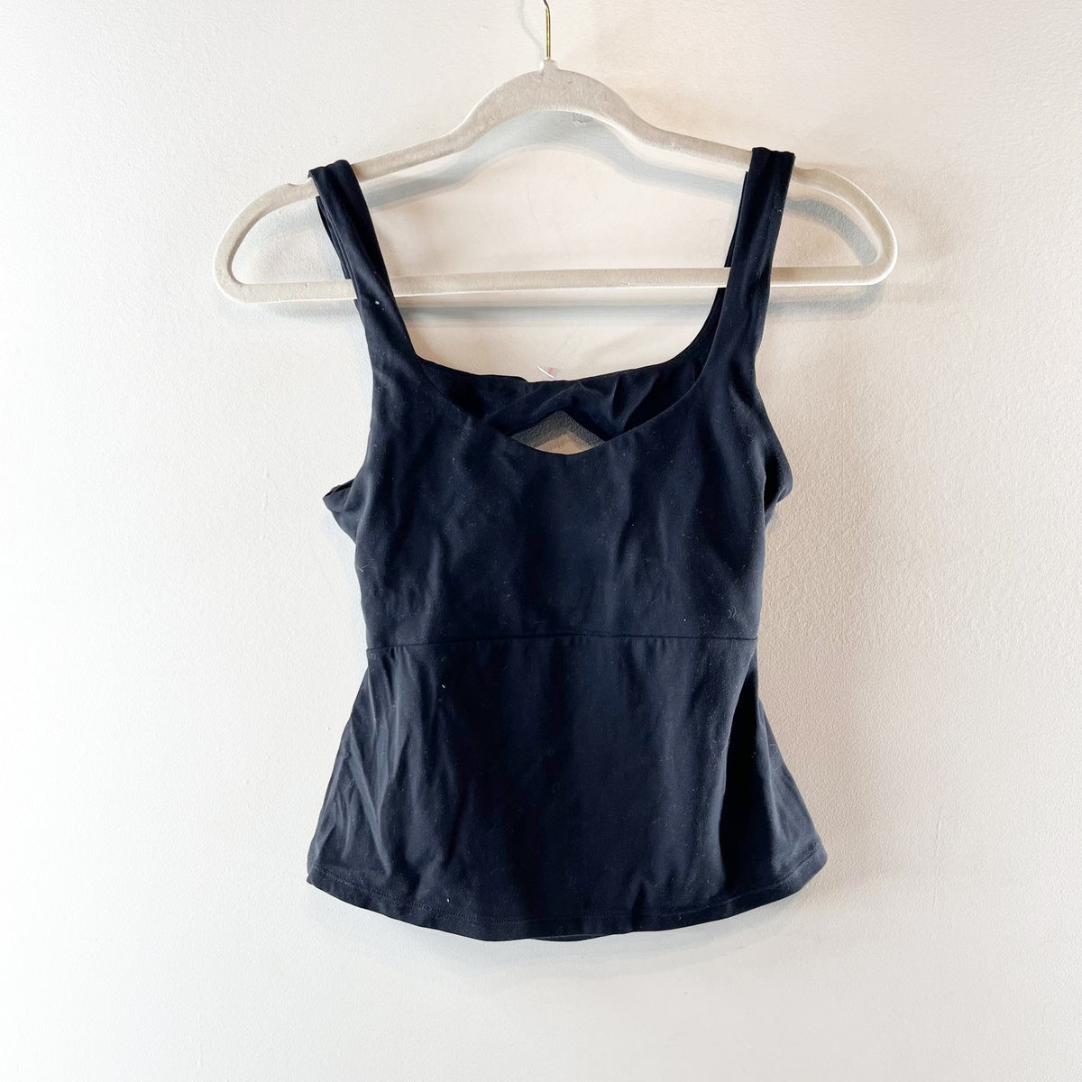 FP Movement by Free People Open Back Sleeveless Scoop Tank Top Black Small
