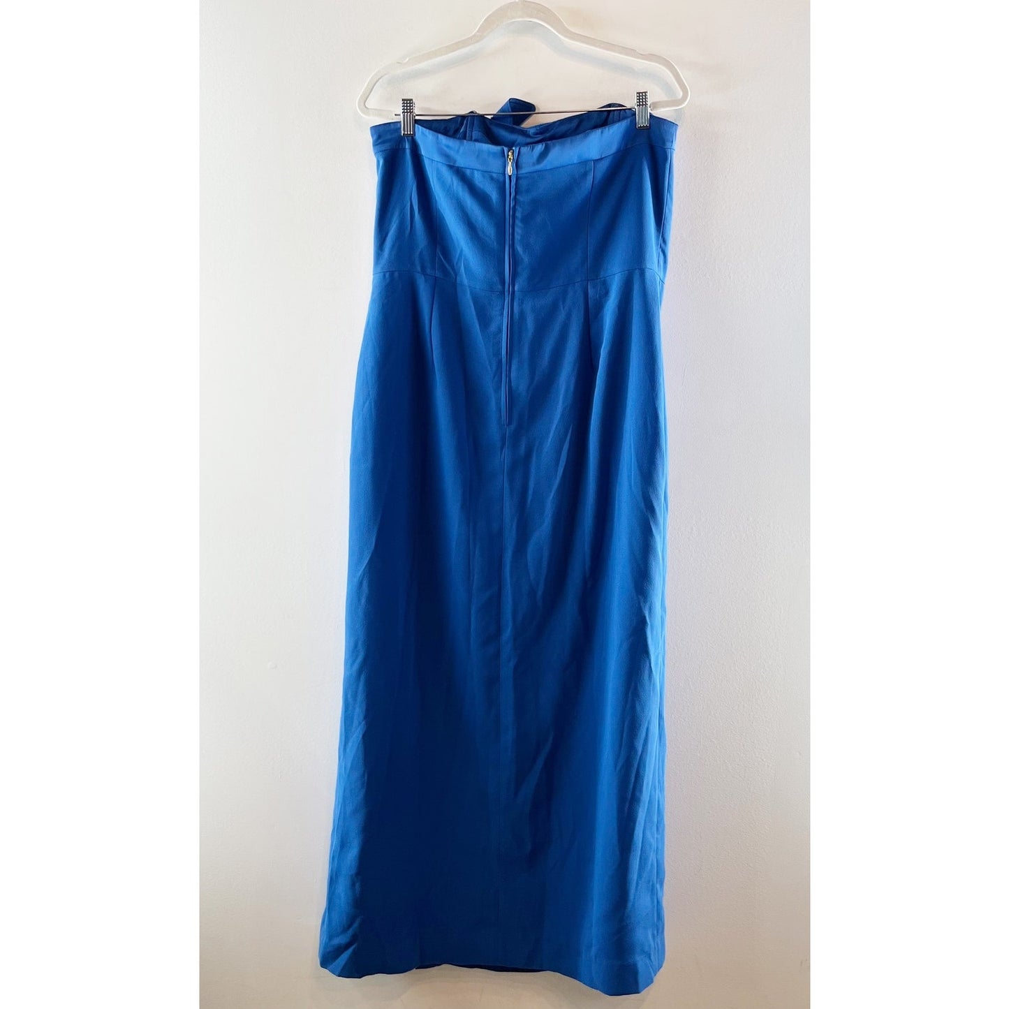Lilly Pulitzer Anasophia Strapless Corset Maxi Dress Floral Applique Blue 14
