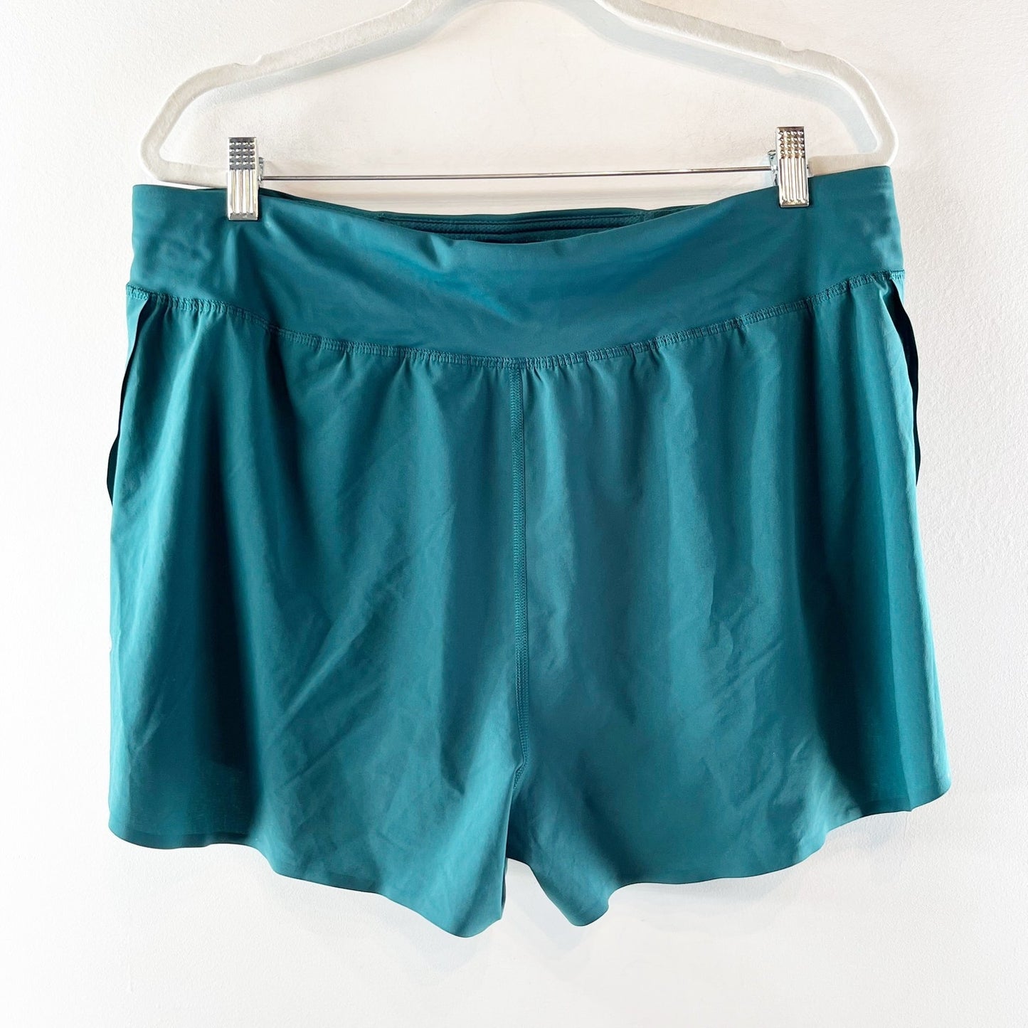 Lululemon Fast and Free Reflective High-Rise Shorts 3" Storm Teal Green 14