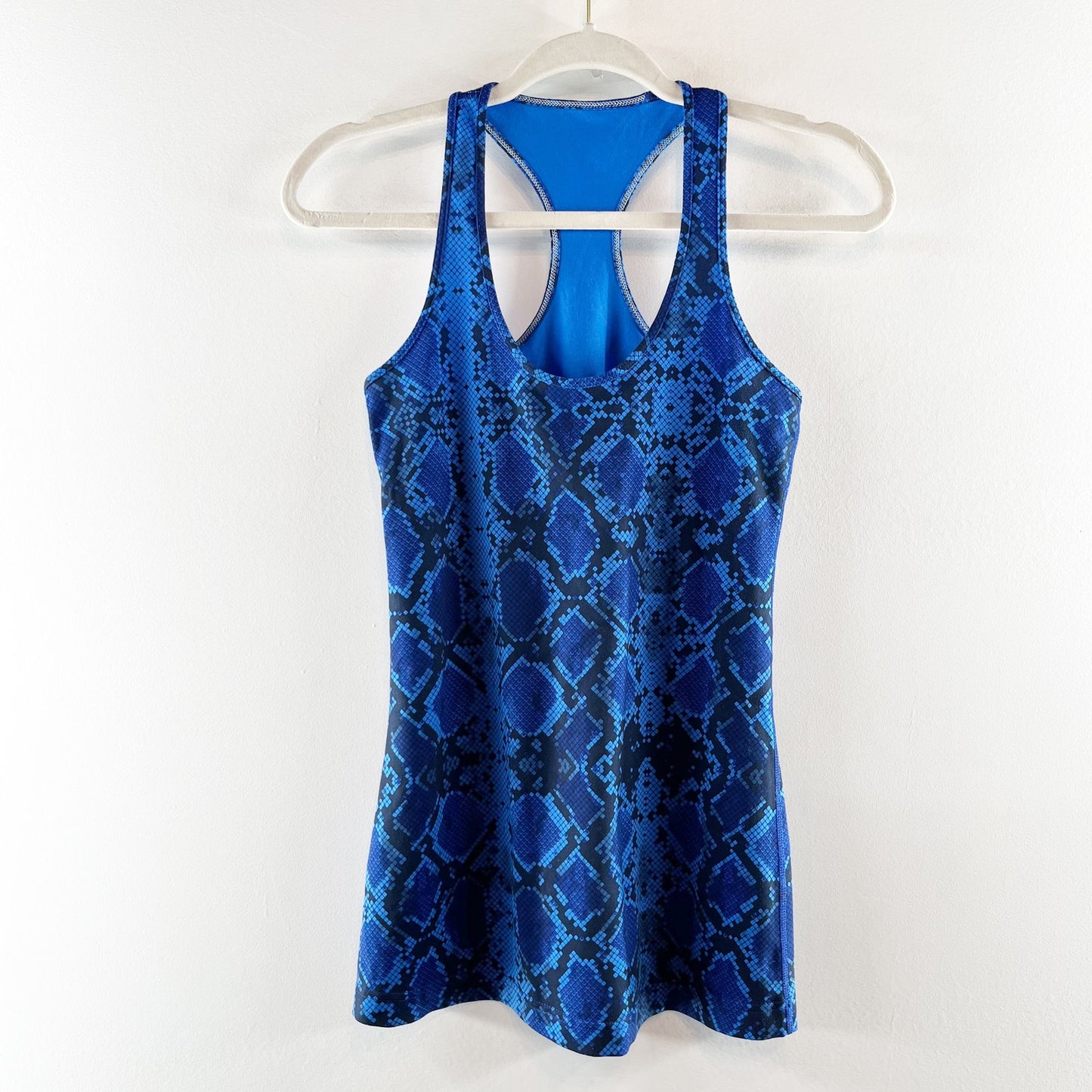 Lululemon Cool Racerback Tank Top Mini Ziggy Snake Pipe Dream Blue Small