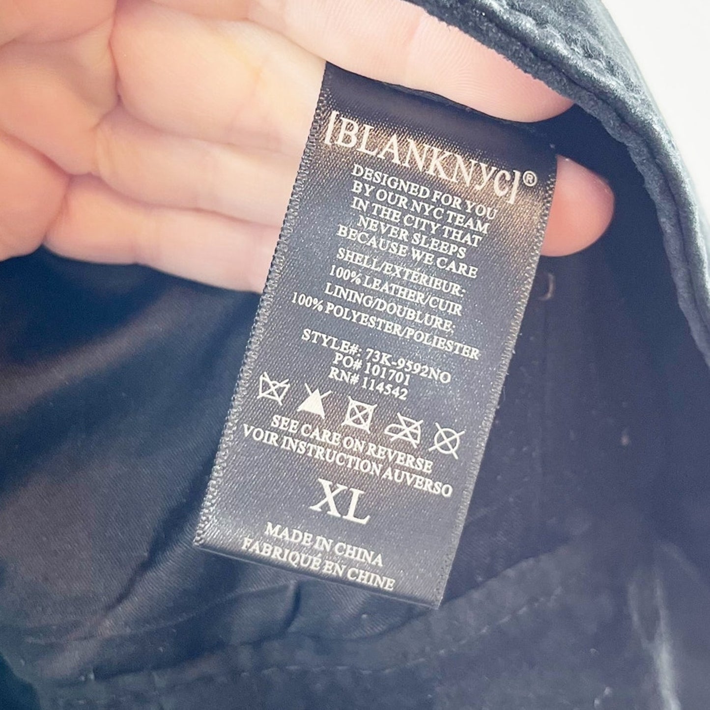 BlankNYC Suede Moto Jacket Black XL