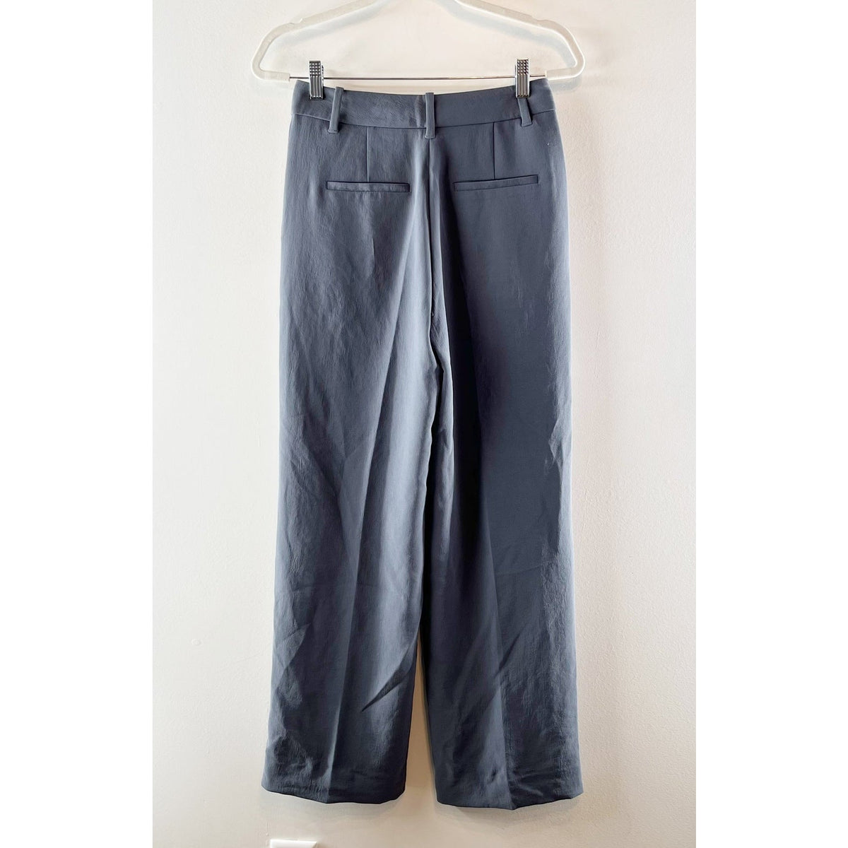 Aritzia The Effortless Pants Trousers Crepette Vintage Navy Blue 4