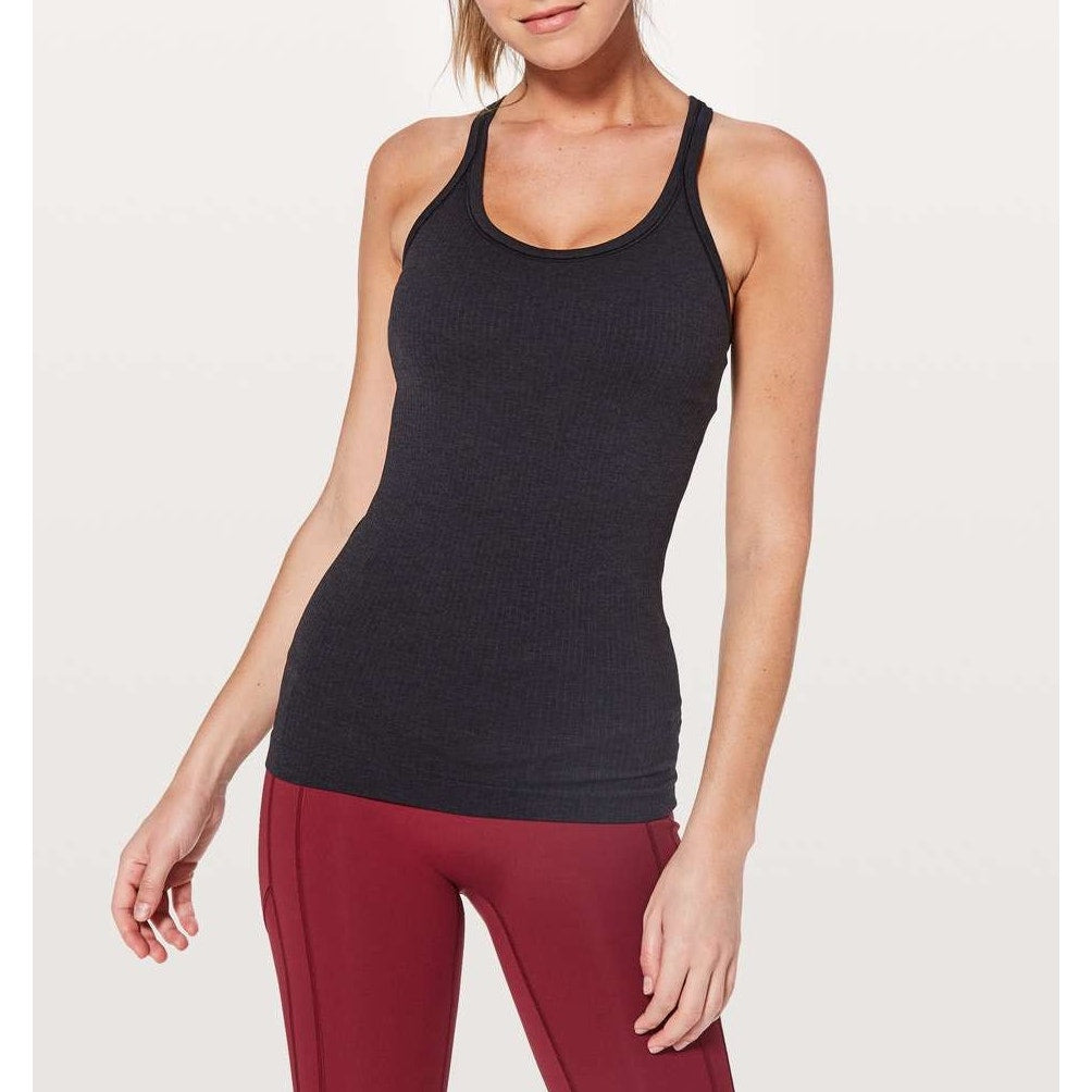 Lululemon Ebb To Street Ribbed Racerback Tank Top II Black 8