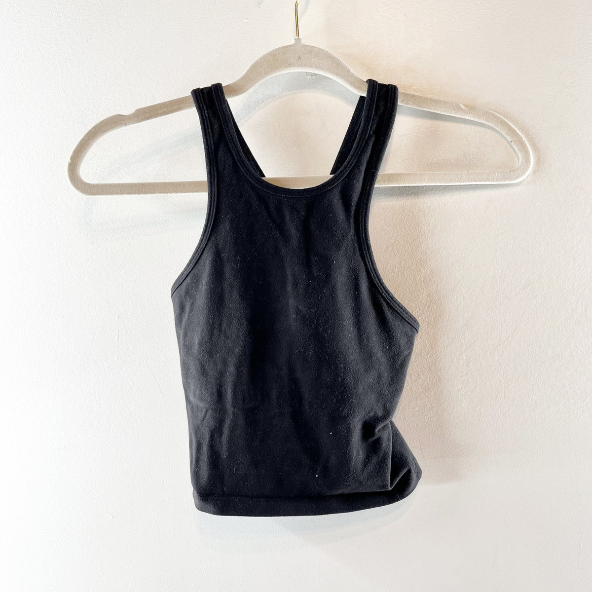 Beyond Yoga Studio Crossback Strap Cropped Yoga Tank Top Black XS