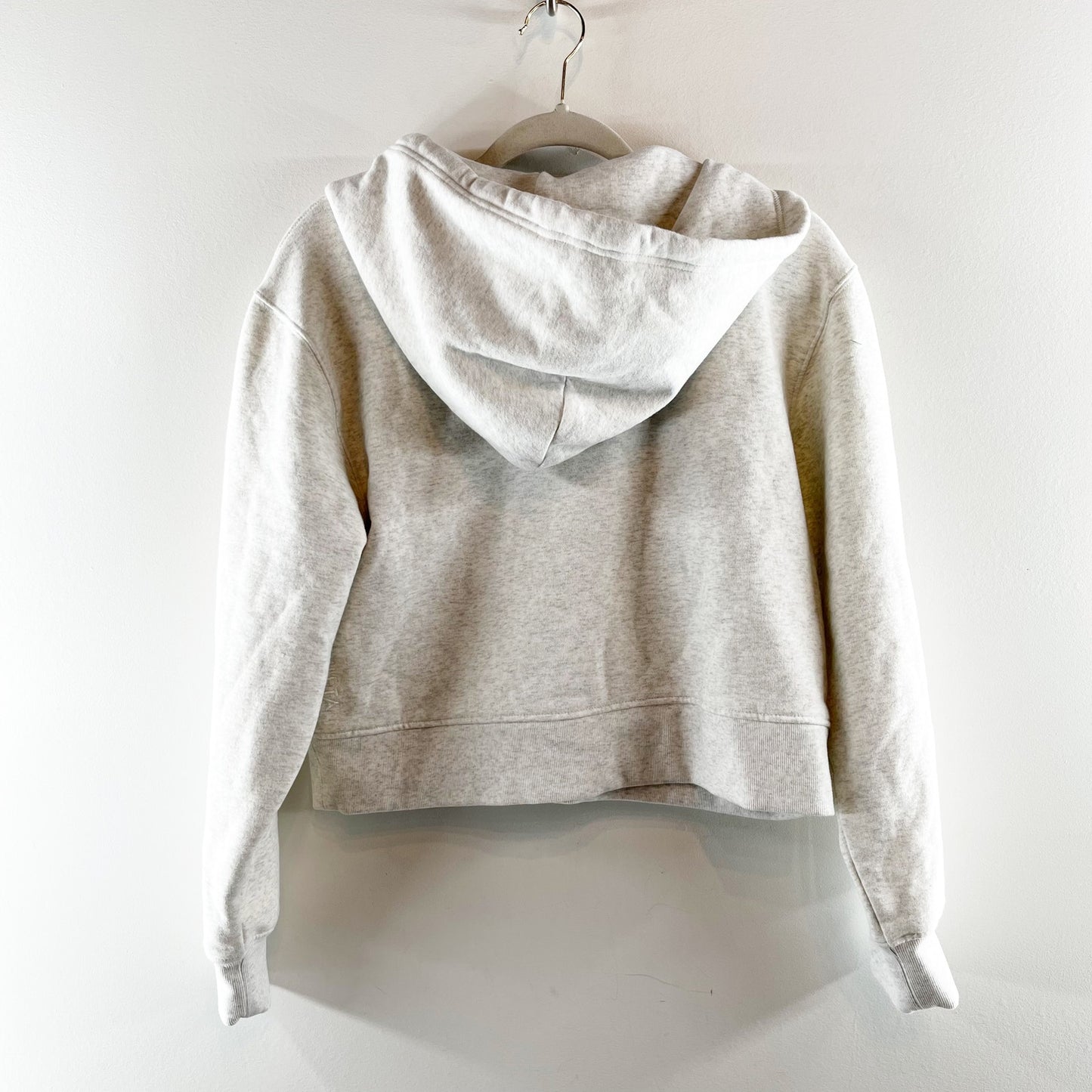 Athleta Forever Fleece Full Zip Hoodie Sweatshirt Gray Medium