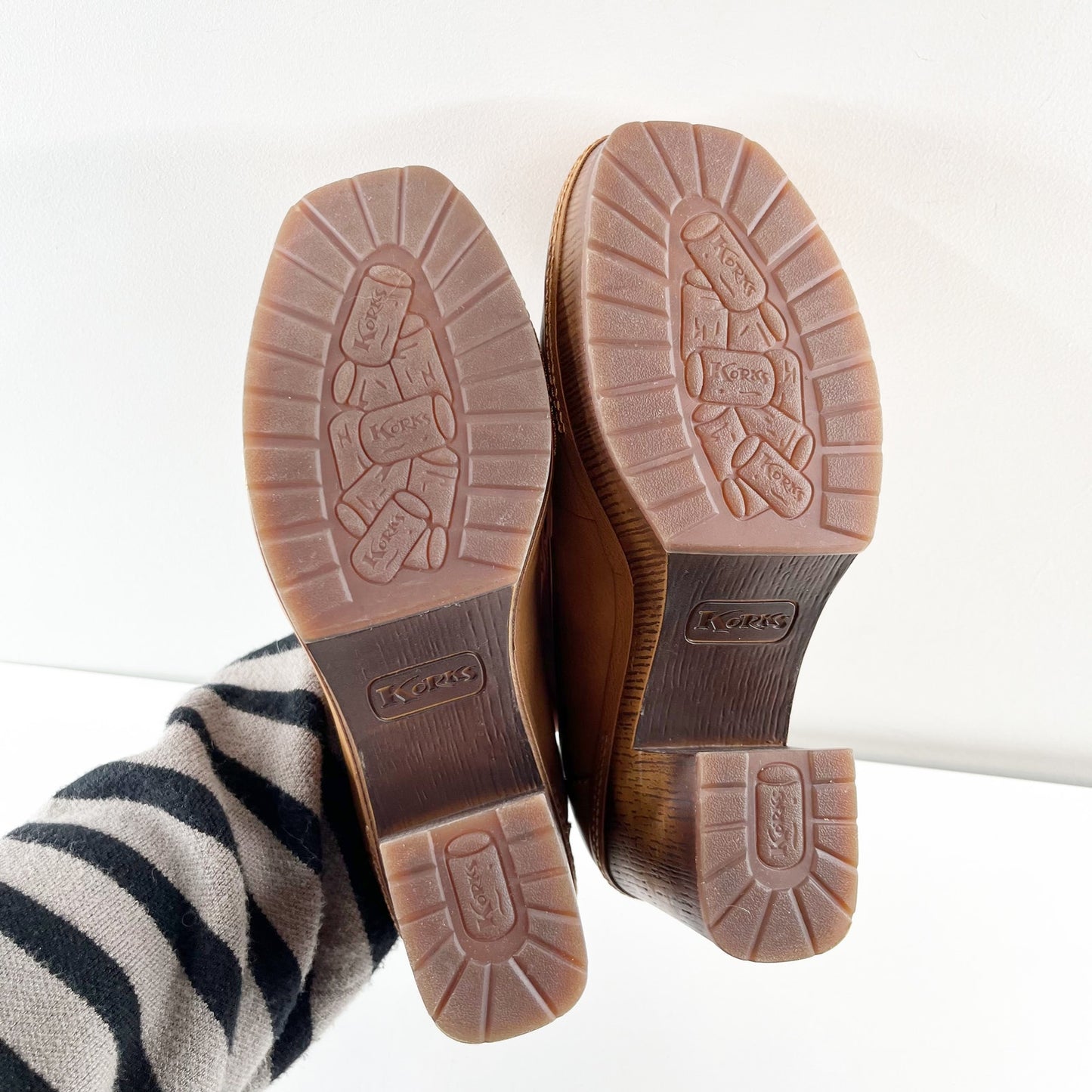 Korks Regina Penny Loafer Platform Oxford Heeled Shoe Brown 7.5