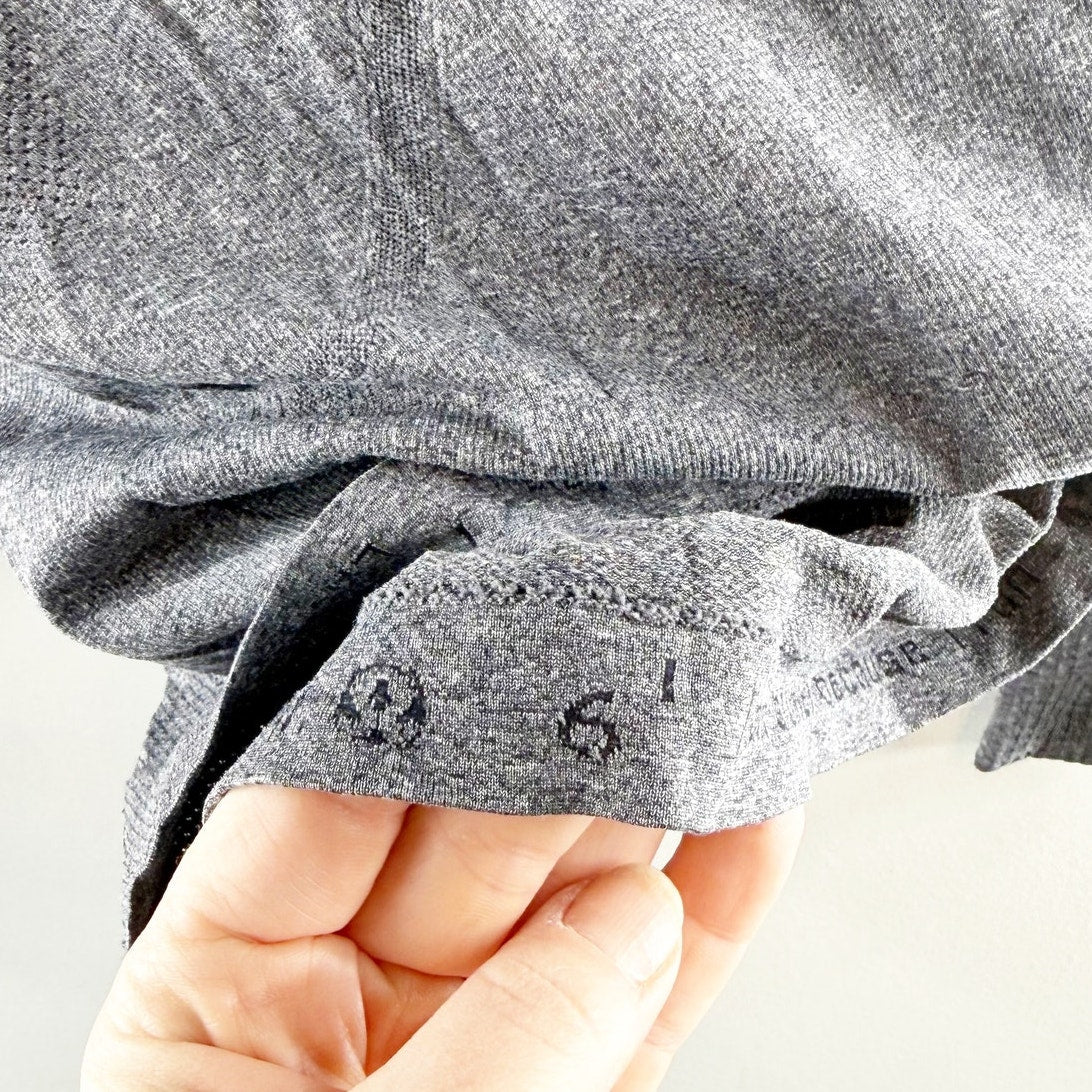 Lululemon Swiftly Tech 1/2 Zip Long Sleeve Fitted Pullover Jacket Shirt Gray 6