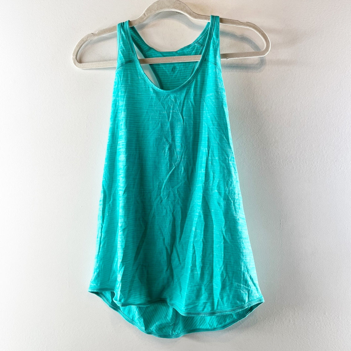 Lululemon Athletica Racerback Essential Tank Top Heathered Viridian Green
