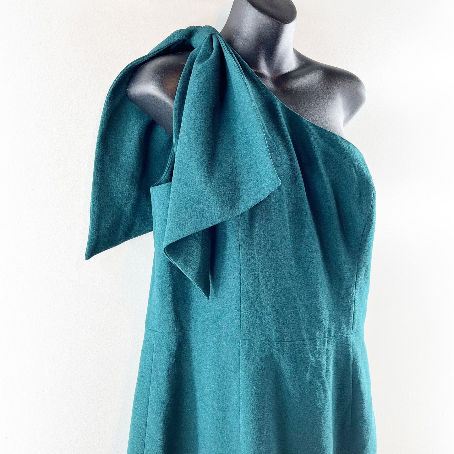 Dress The Population Tiffany One Shoulder Bow Midi Dress Green XL