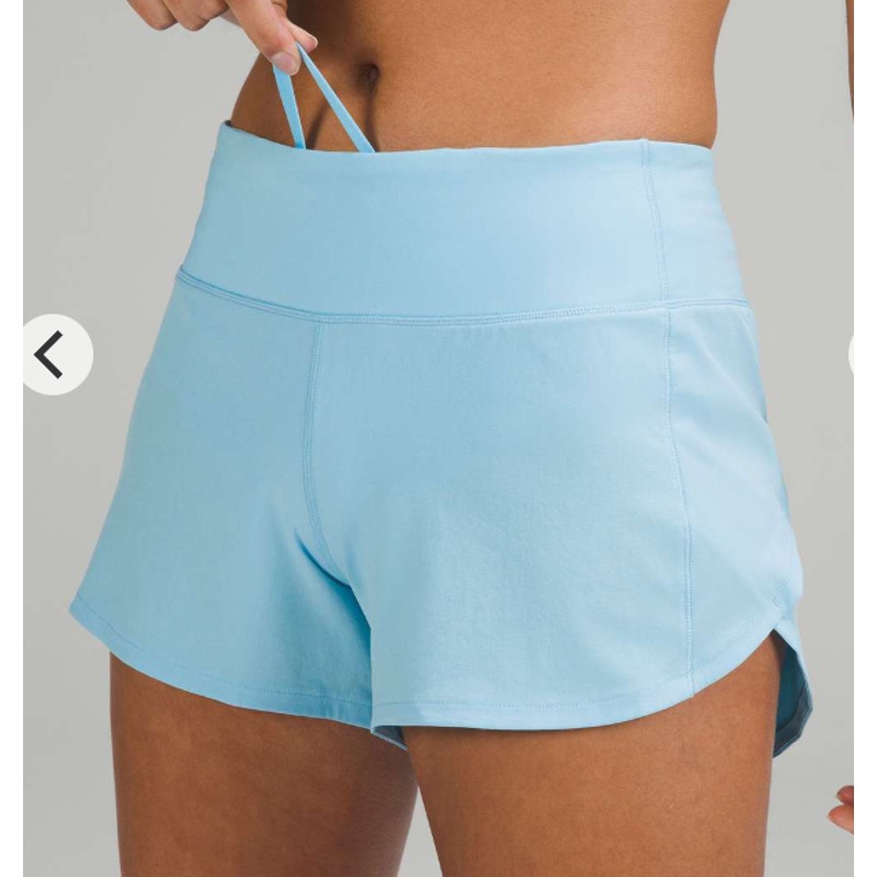 Lululemon Speed Up Mid-Rise Lined Short 4" Blue Chill 6