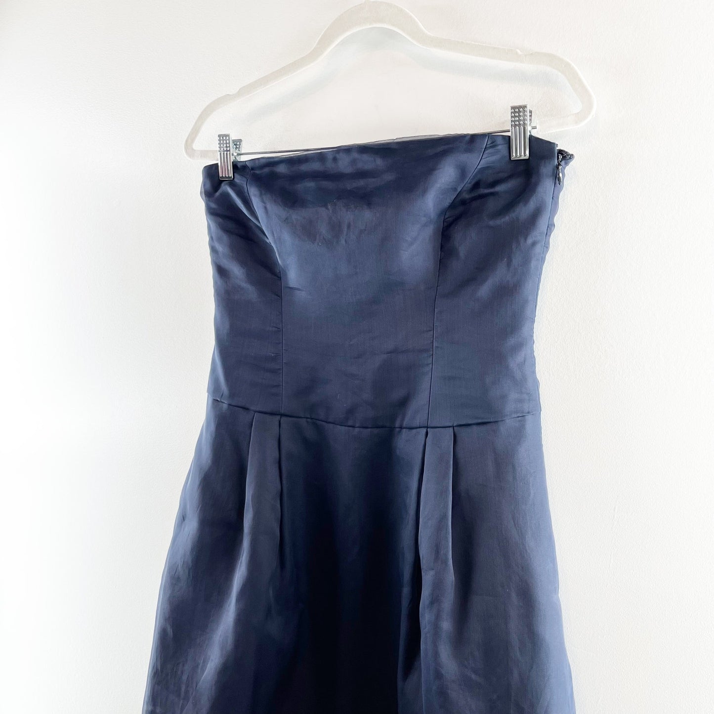 Ralph Lauren Strapless Tulle A Line Mini Dress Blue 6