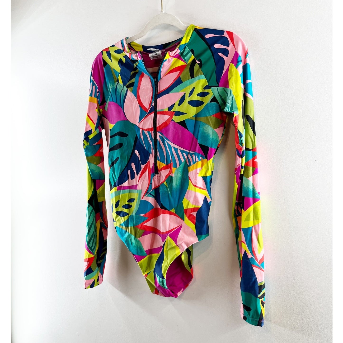 Trina Turk Rainforest Open Back Paddlesuit Long Sleeve One-Piece Swimsuit