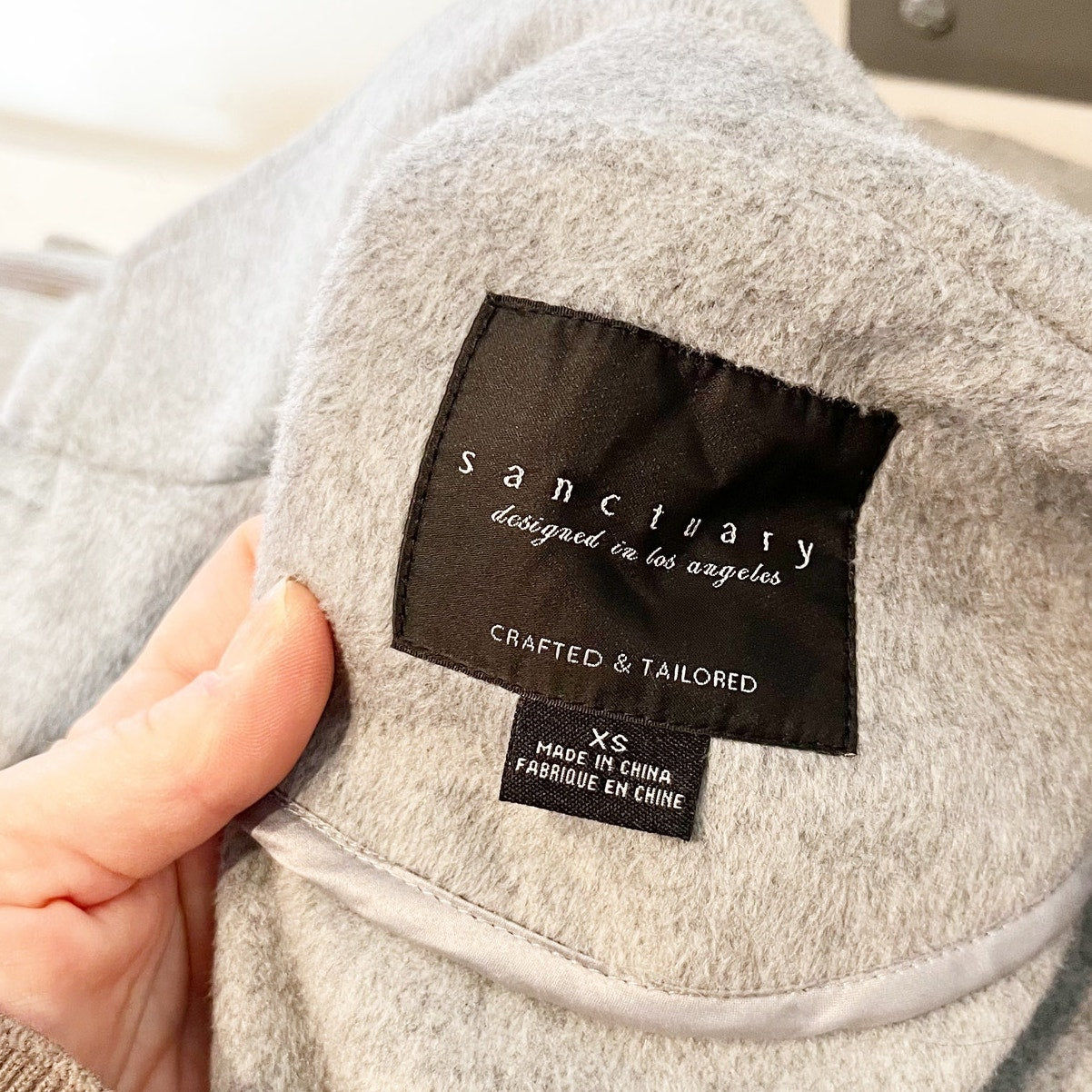 Sanctuary Fisher Long Sleeve Button Up Car Coat Jacket Gray XS