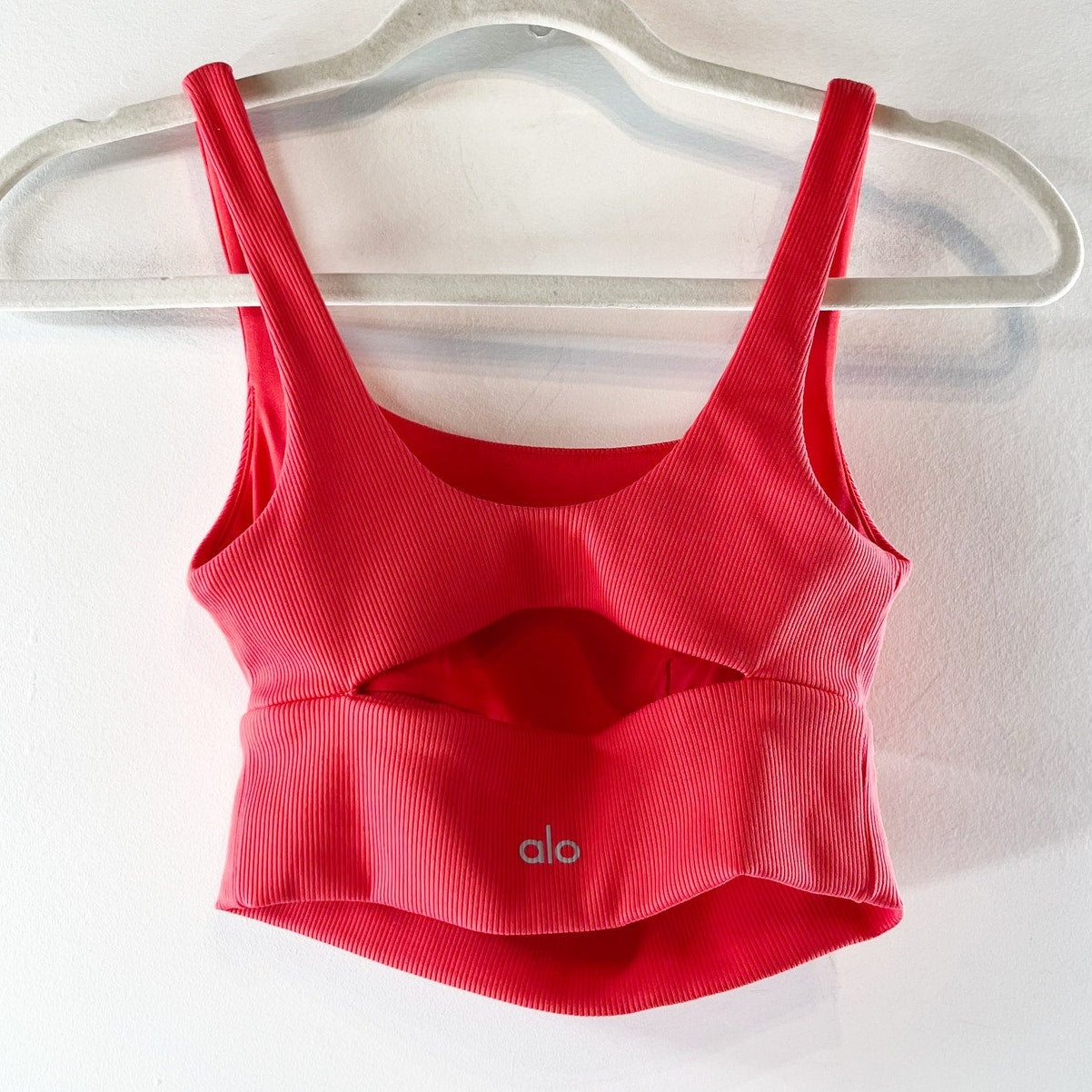 Alo Yoga Slit Bra Tank Top Red Hot Summer Small