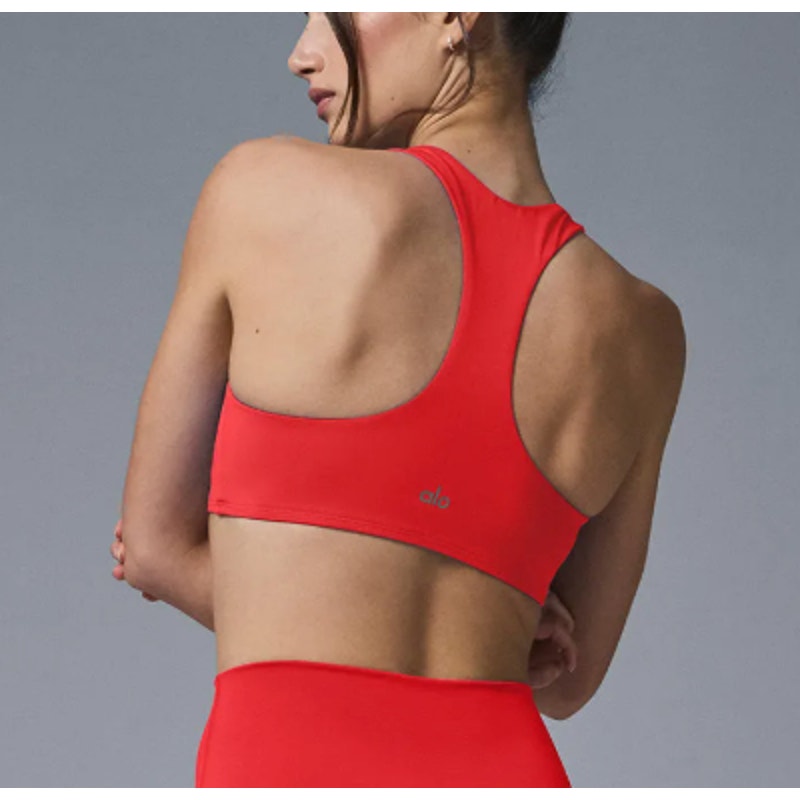 Alo Airlift Advantage Racerback Bra Bright Red Small
