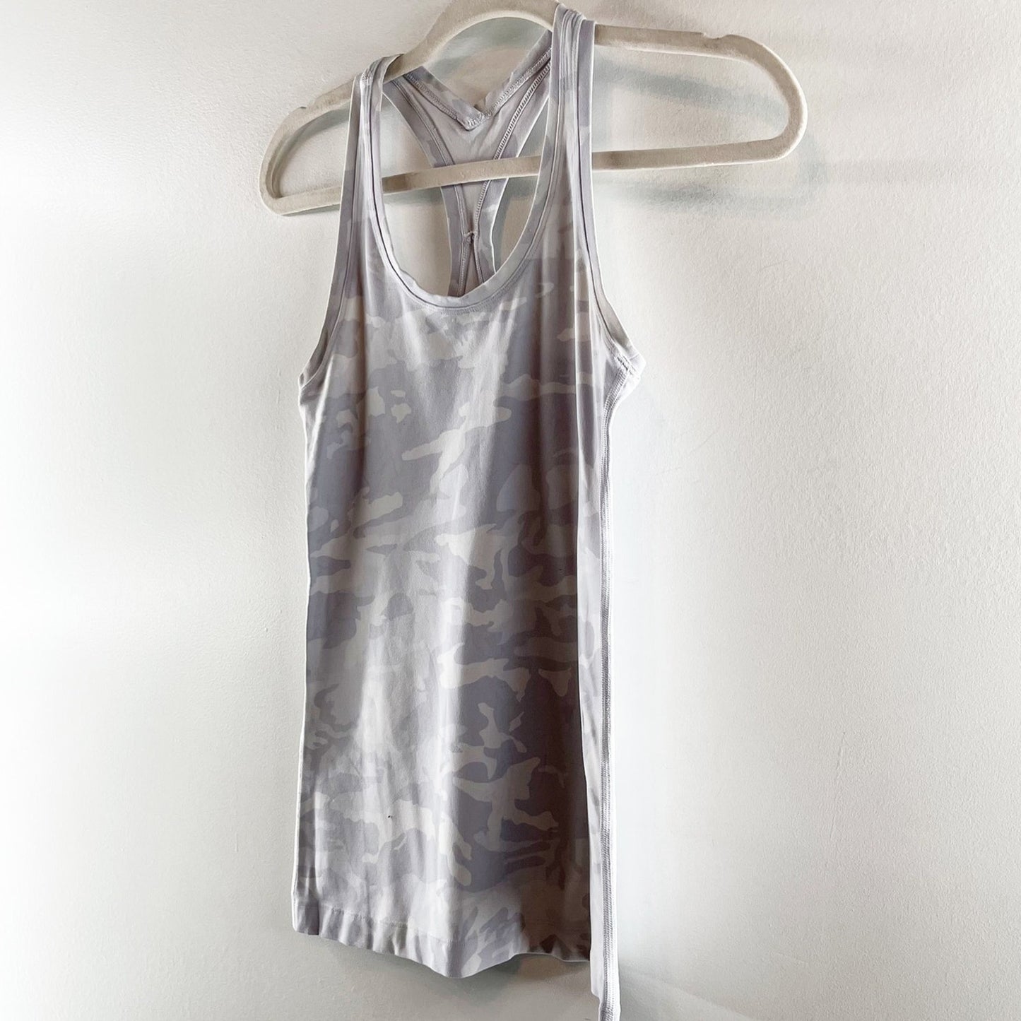 Lululemon Cool Racerback Tank Incognito Camo Jacquard Alpine White Starlight