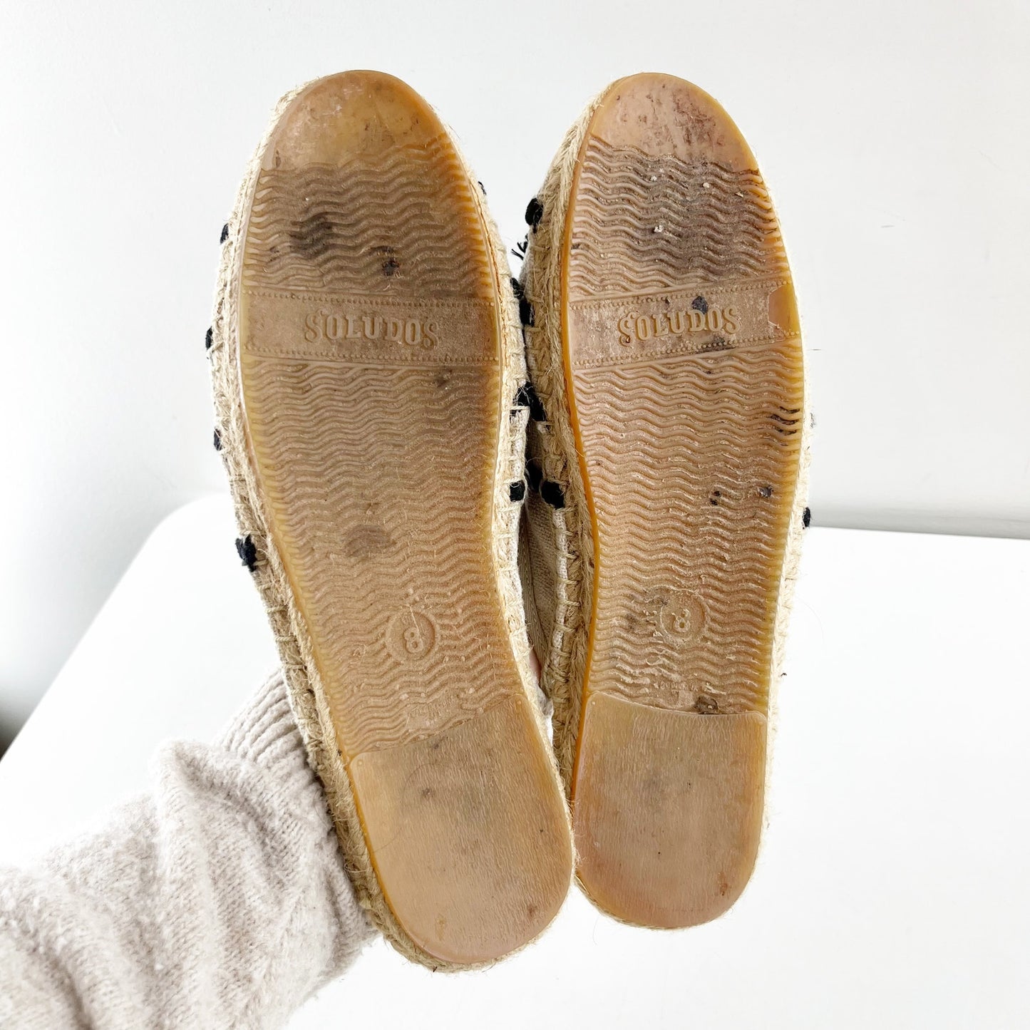 Soludos Tassel Canvas Mule Slide Espadrilles Tan Cream 8