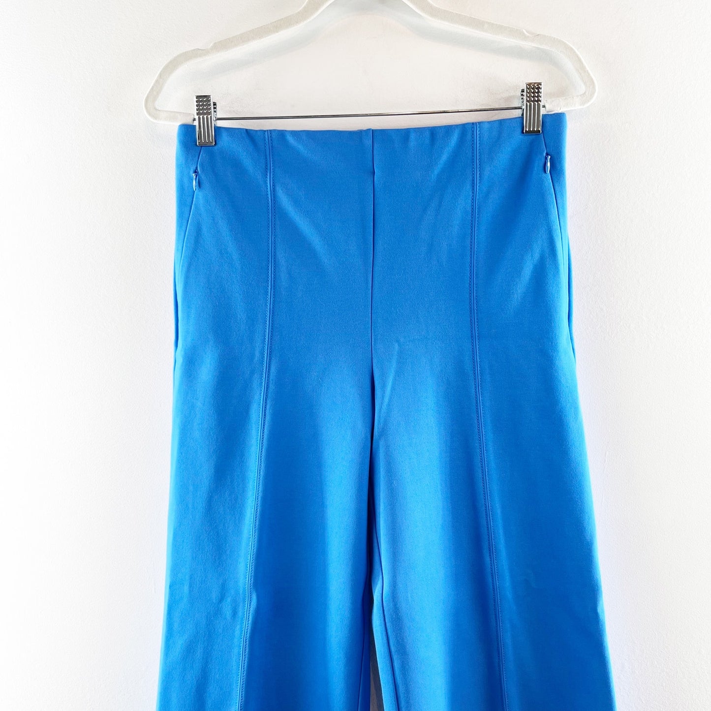 LOFT High Rise Wide Leg Pants Blue Medium
