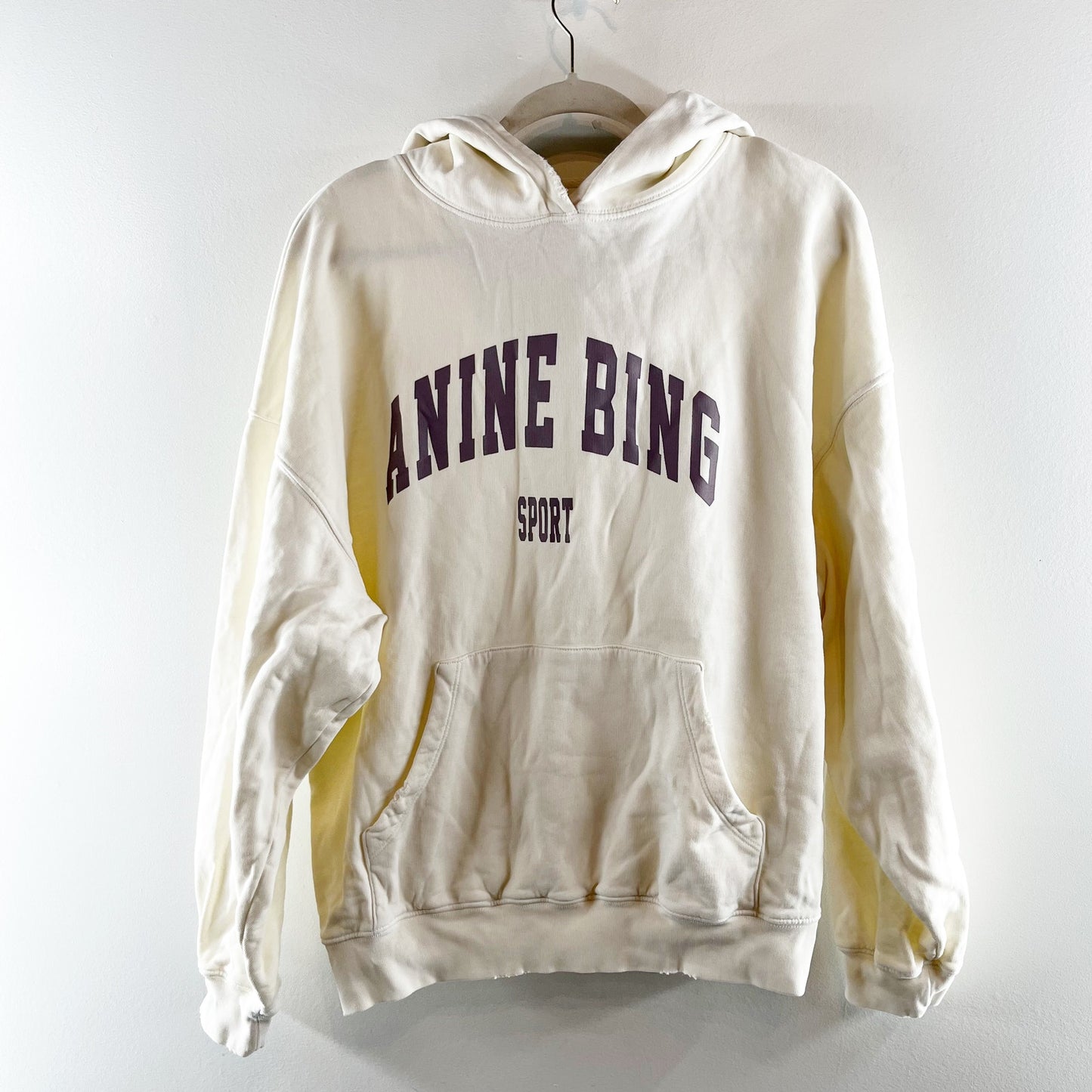 Anine Bing Sport Harvey Organic Cotton Oversized Graphic Sweatshirt White XS
