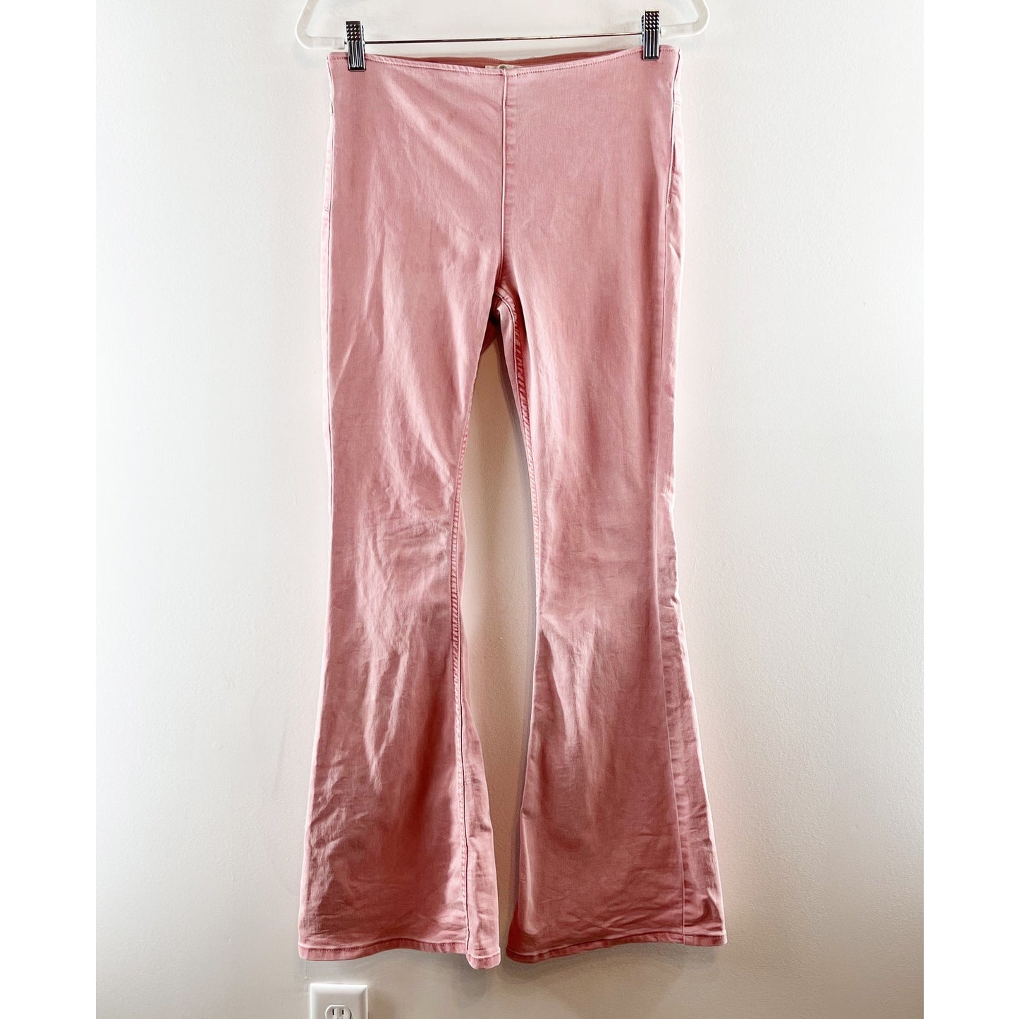 Free People Penny Pull On Stretch Flare Bellbottom Pants Rose Pink 29 / 8