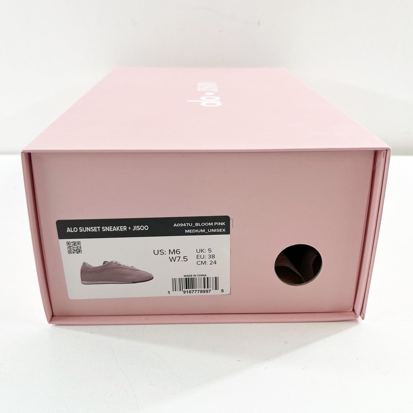 Alo + Jisoo Sunset Low Top Suede Sneakers Bloom Pink 7.5