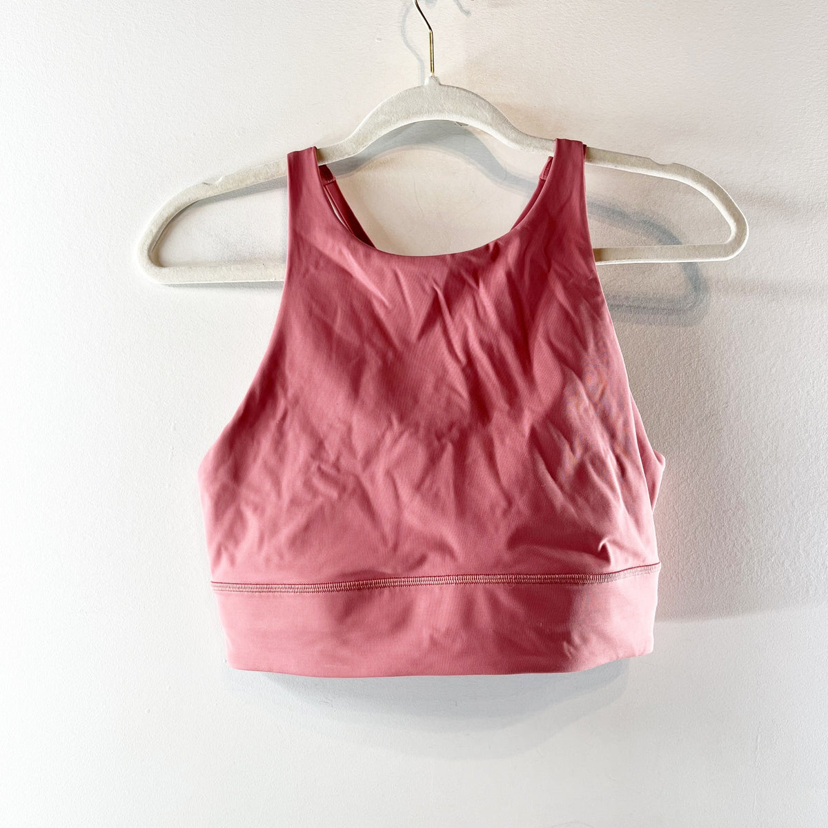 Lululemon Energy Bra High Neck Long Line Tough Brier Rose Pink 12