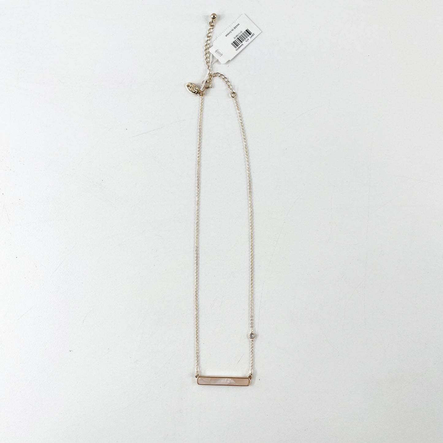 LOFT Mother Of Pearl Long Bar Necklace Gold